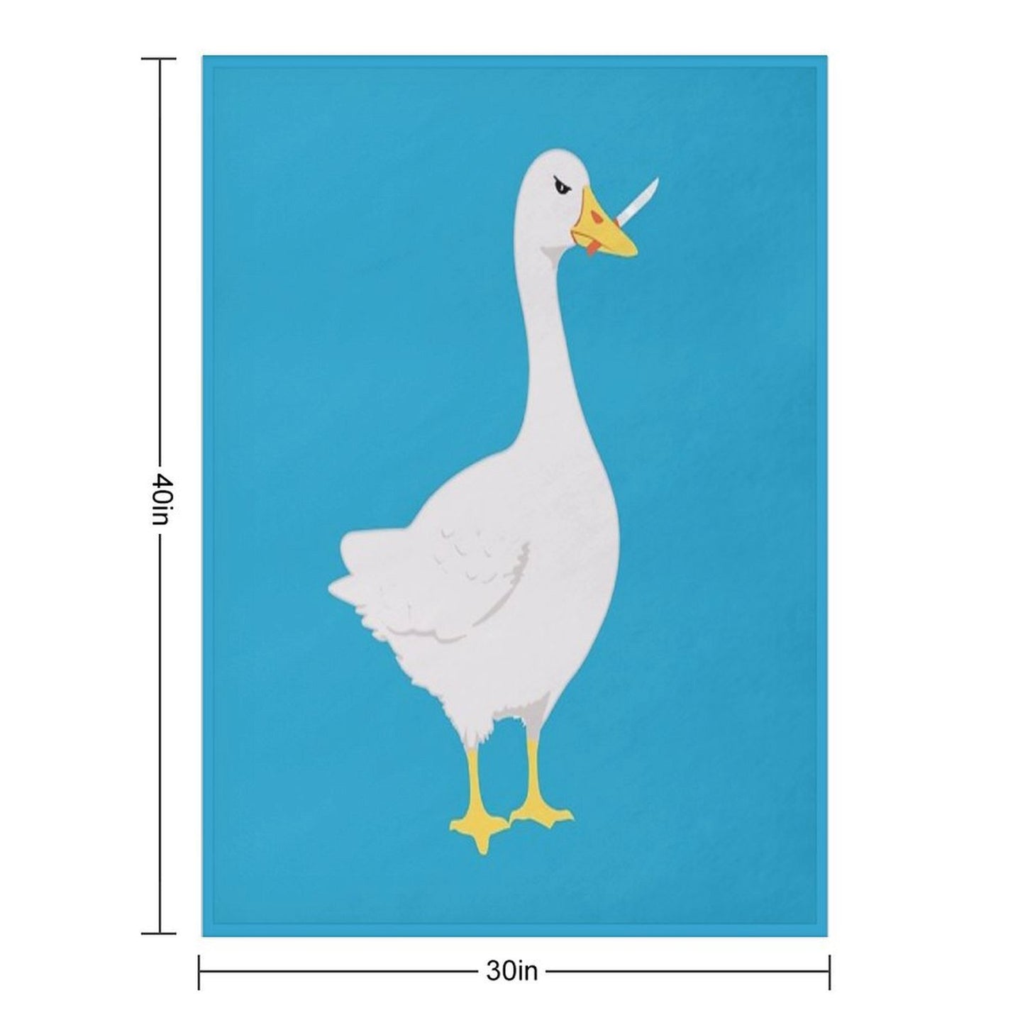 Dangerous Goose Holding A Knife Eco-conscious Throw Blanket
