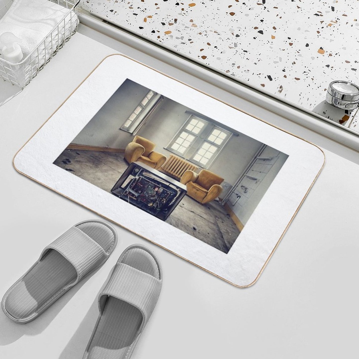 TV Room Stain-Proof Bath Mat