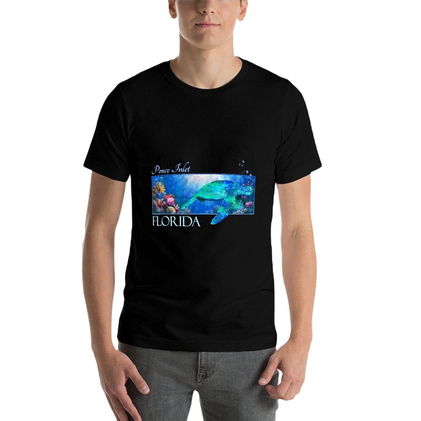 Ponce Inlet Florida Vacation Swimming Sea Turtle  Versatile T-Shirt
