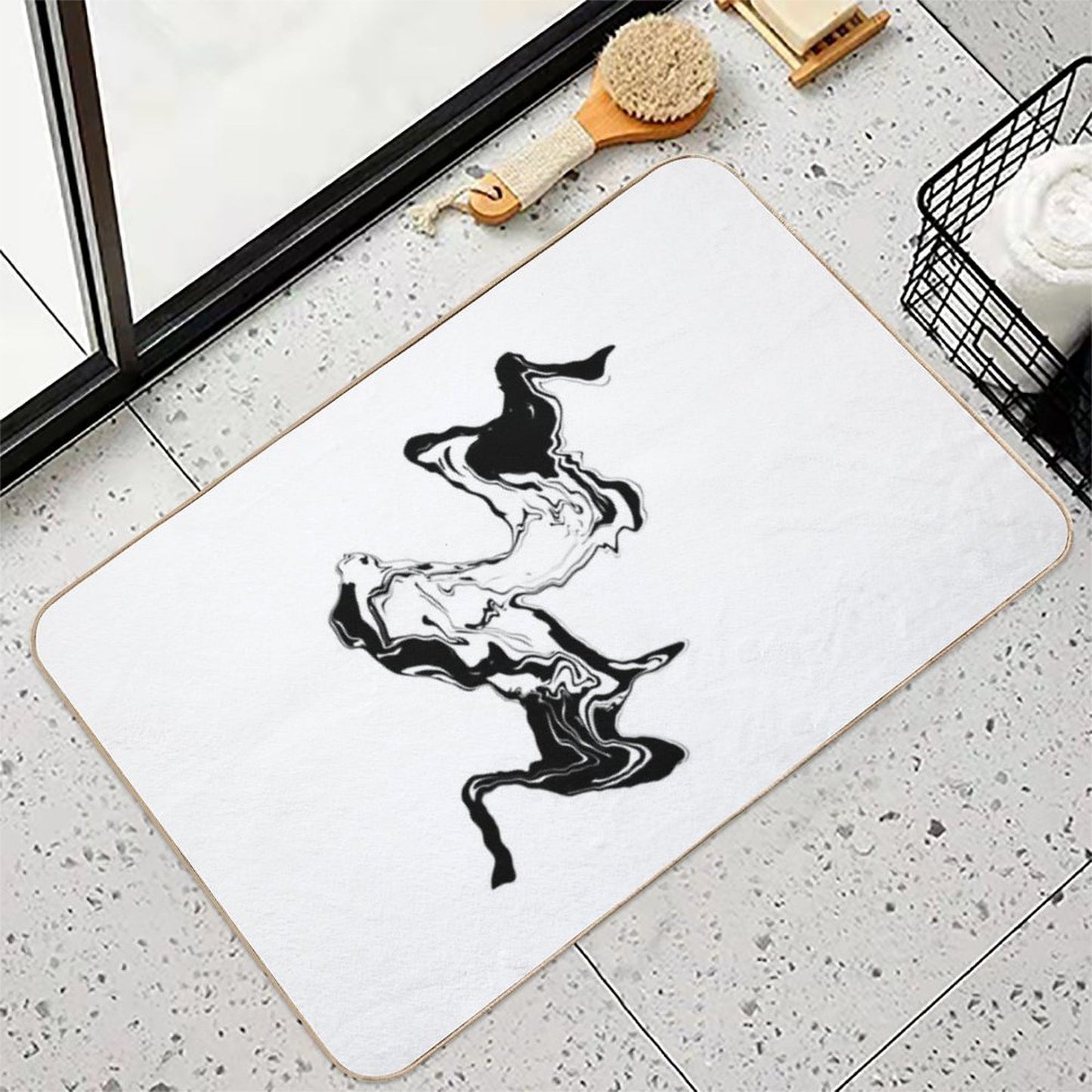 Abstraction Form - Breakdance Easy To Clean Bath Mat