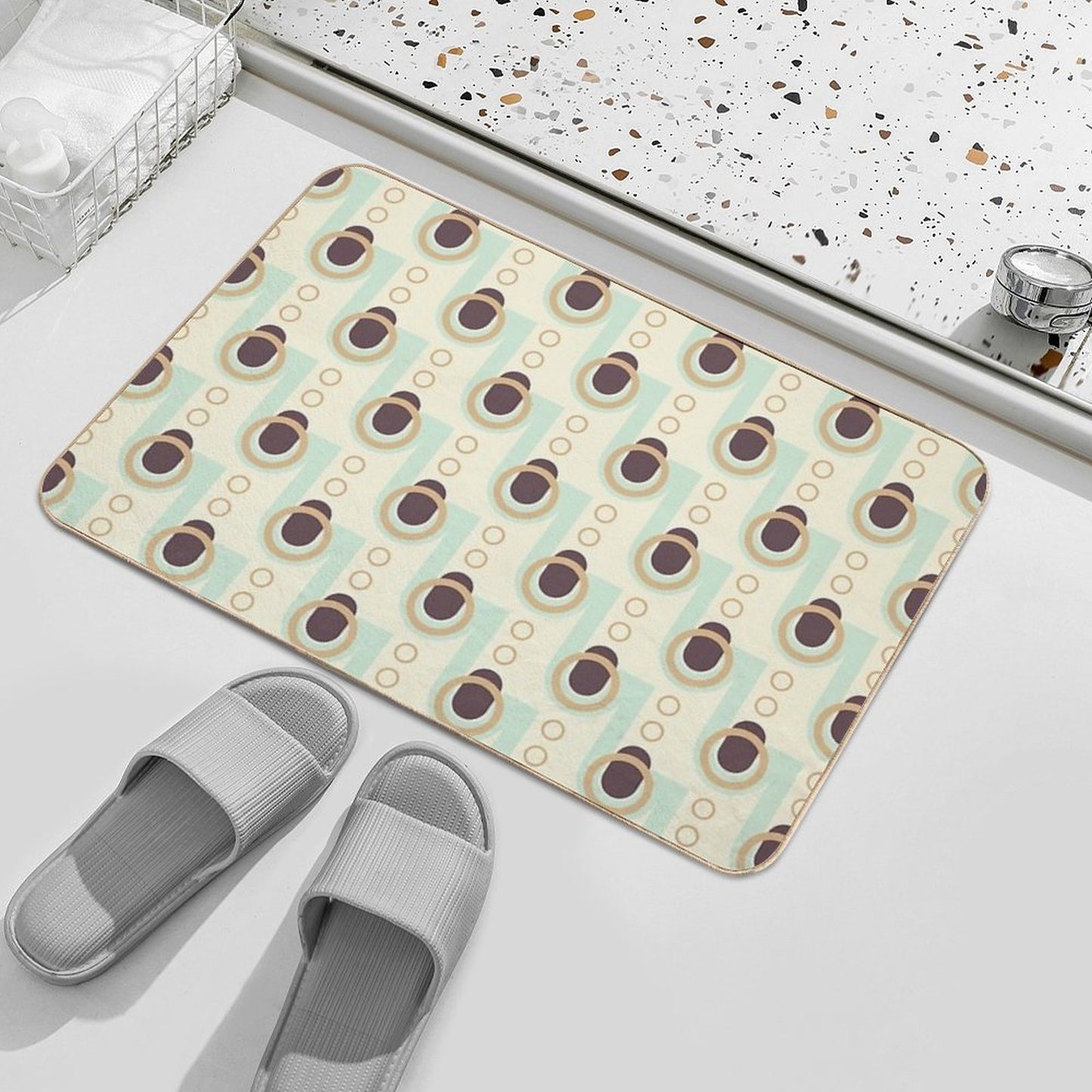 Abstract Geometric Art Pattern Anti-Trip Bath Mat