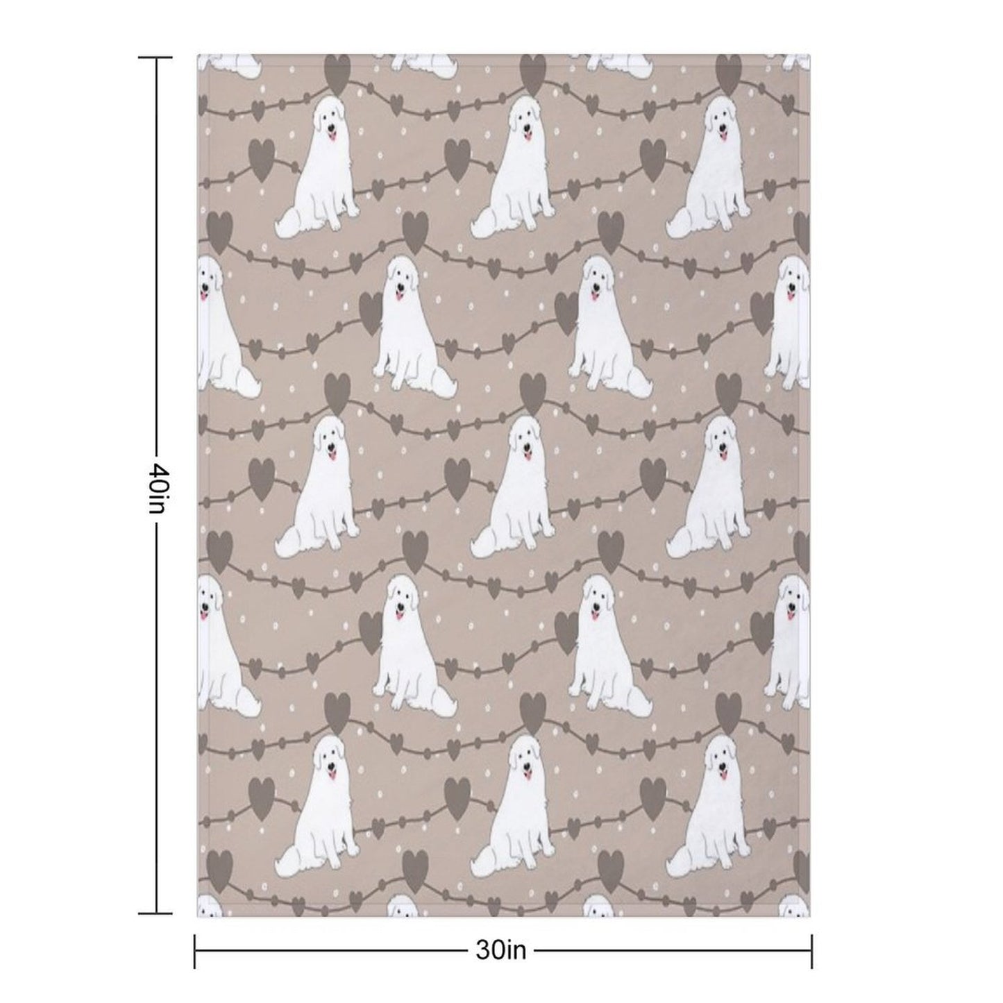 Love White Great Pyrenees Dog Quick-dry Throw Blanket