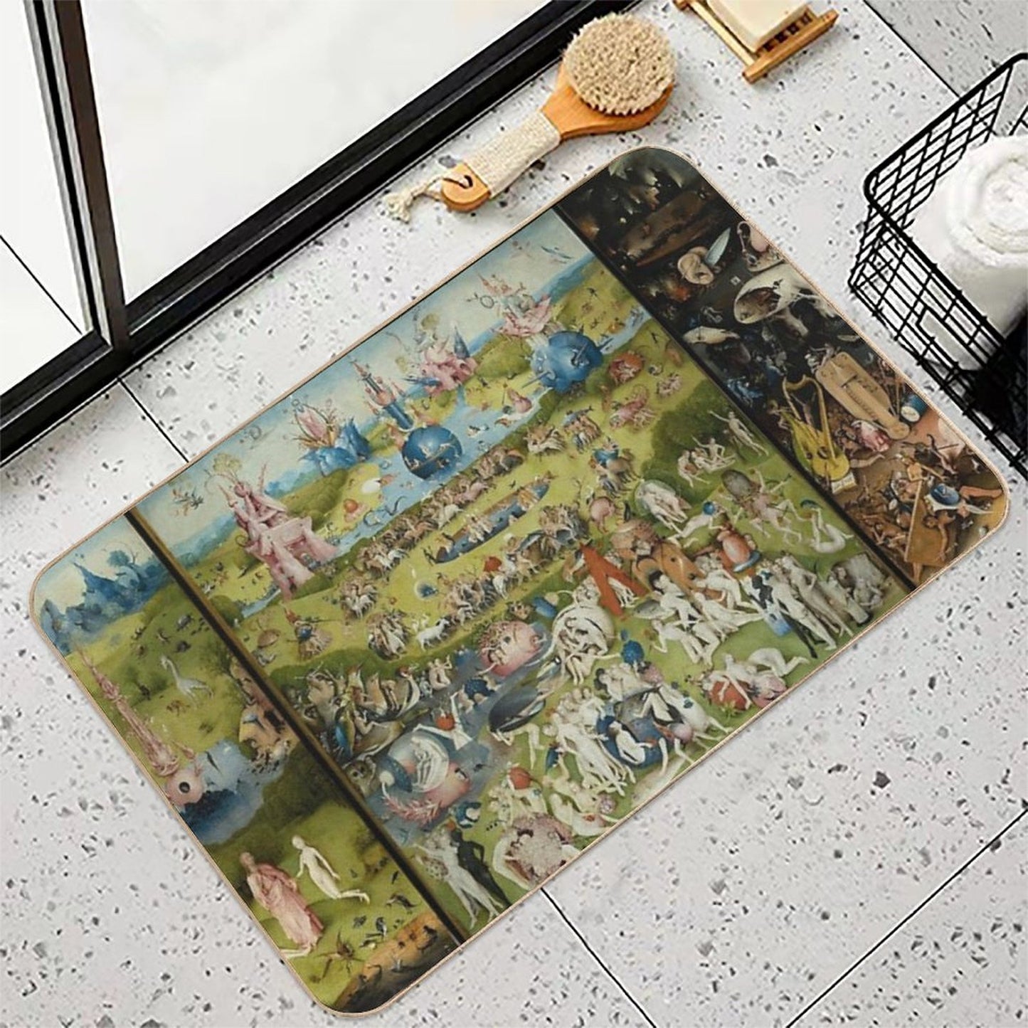 The Garden of Earthly Delights - Hieronymus Bosch Easy Maintenance Bath Mat