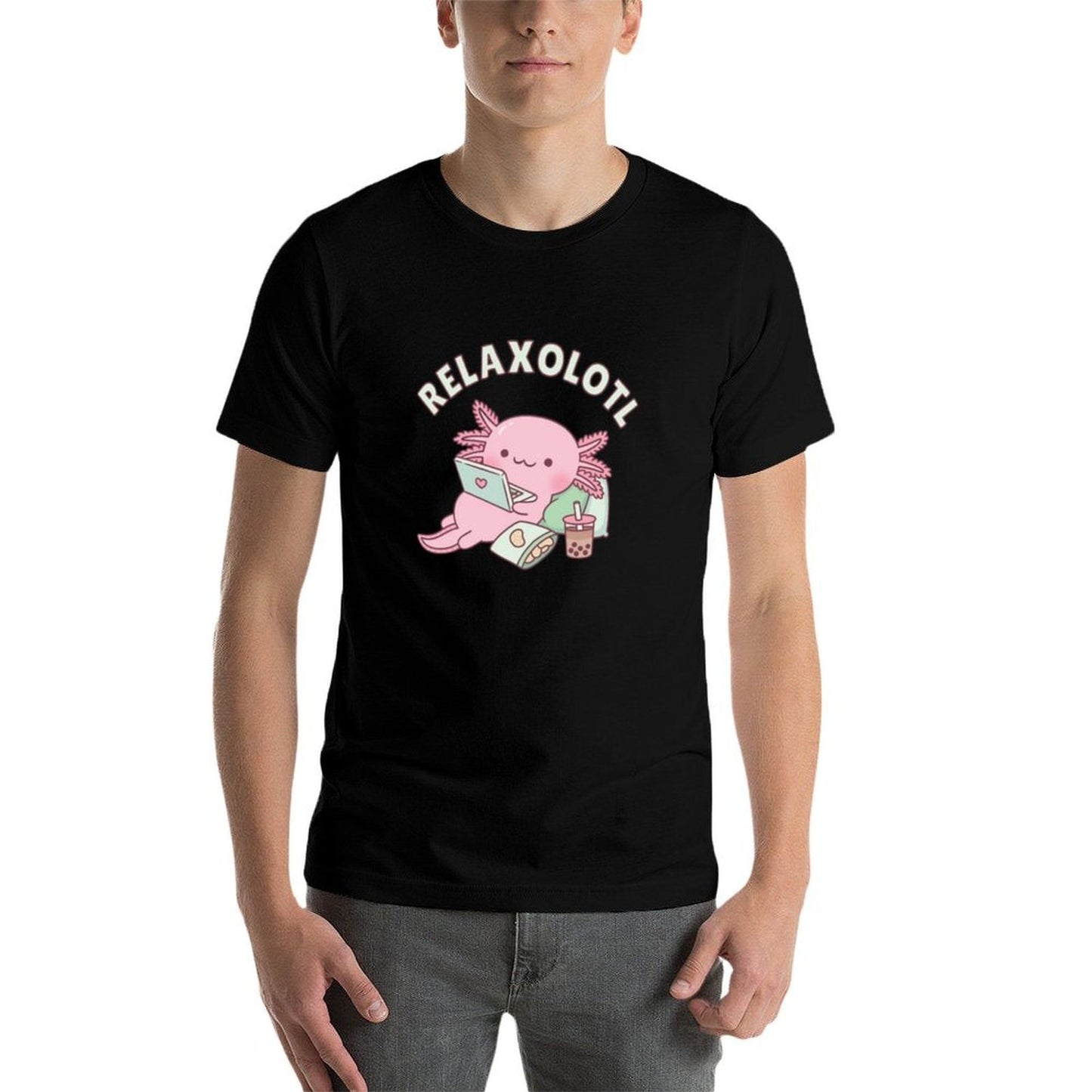 Cute Relax A Lot Axolotl Funny Pun Breathable T-Shirt