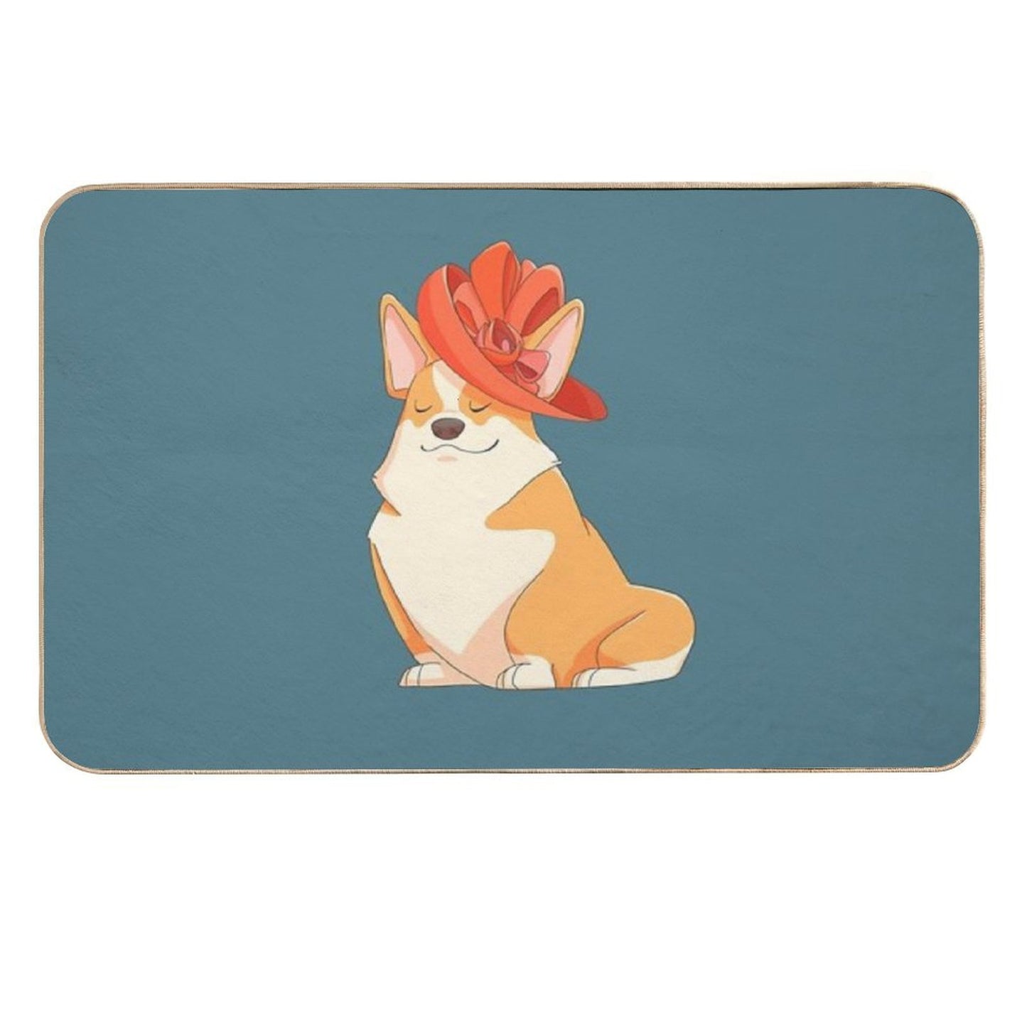 Queen Corgi Repositionable Bath Mat