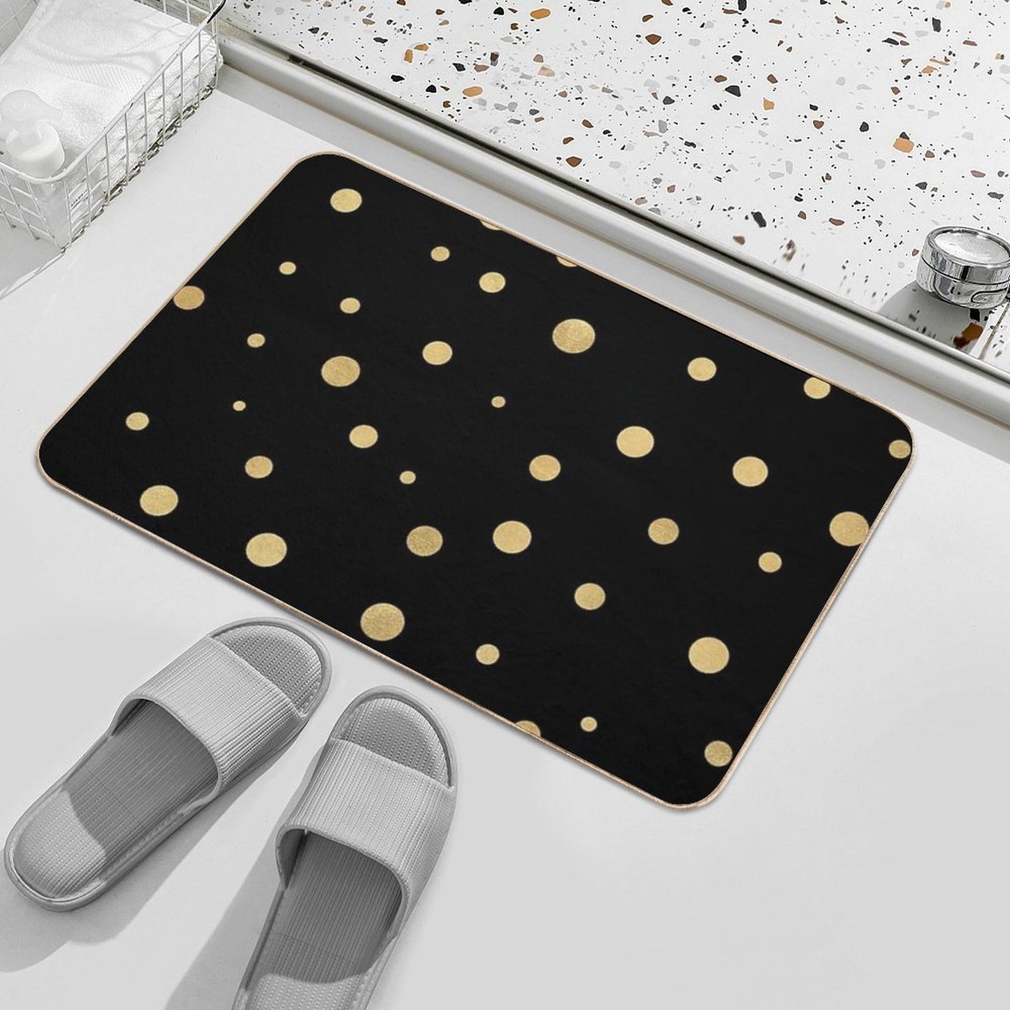 Golden Dots Non-Slip Bath Mat