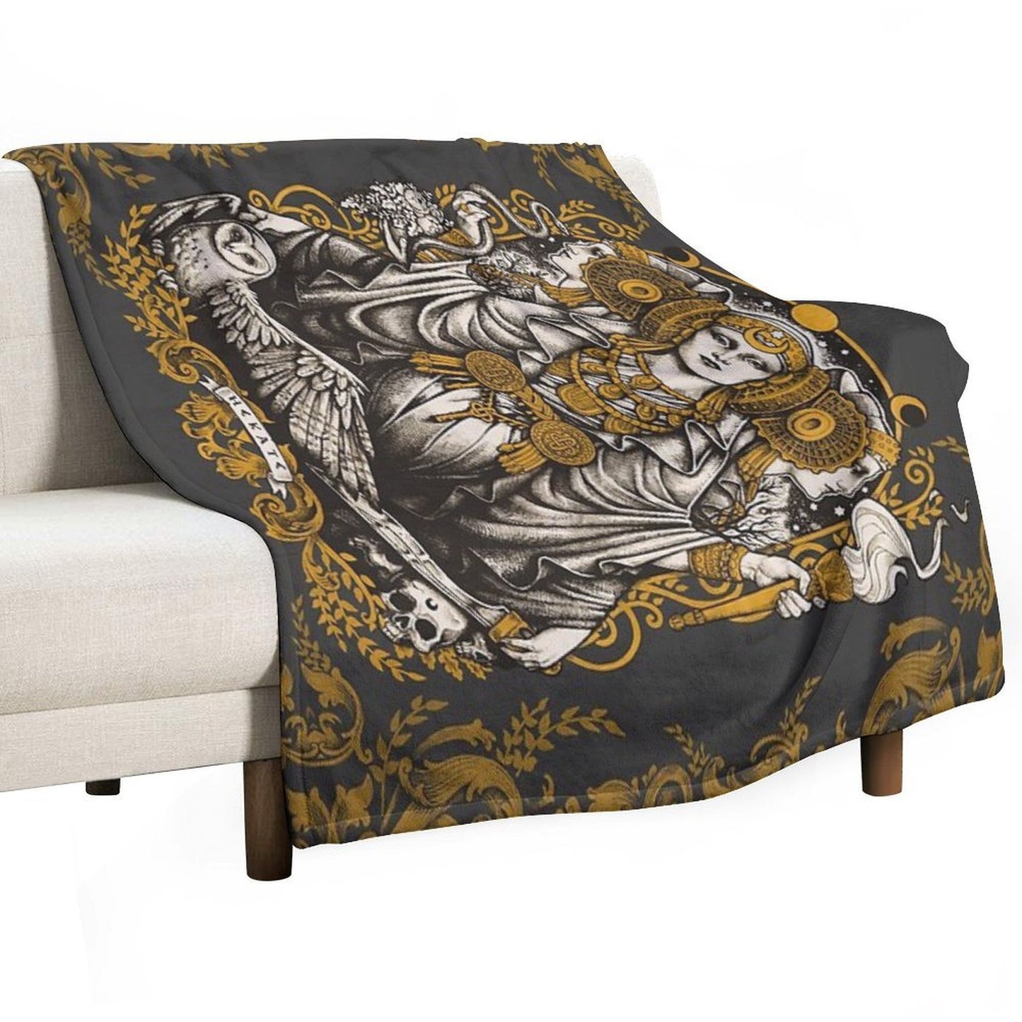 IBERIAN HECATE Machine-washable Throw Blanket