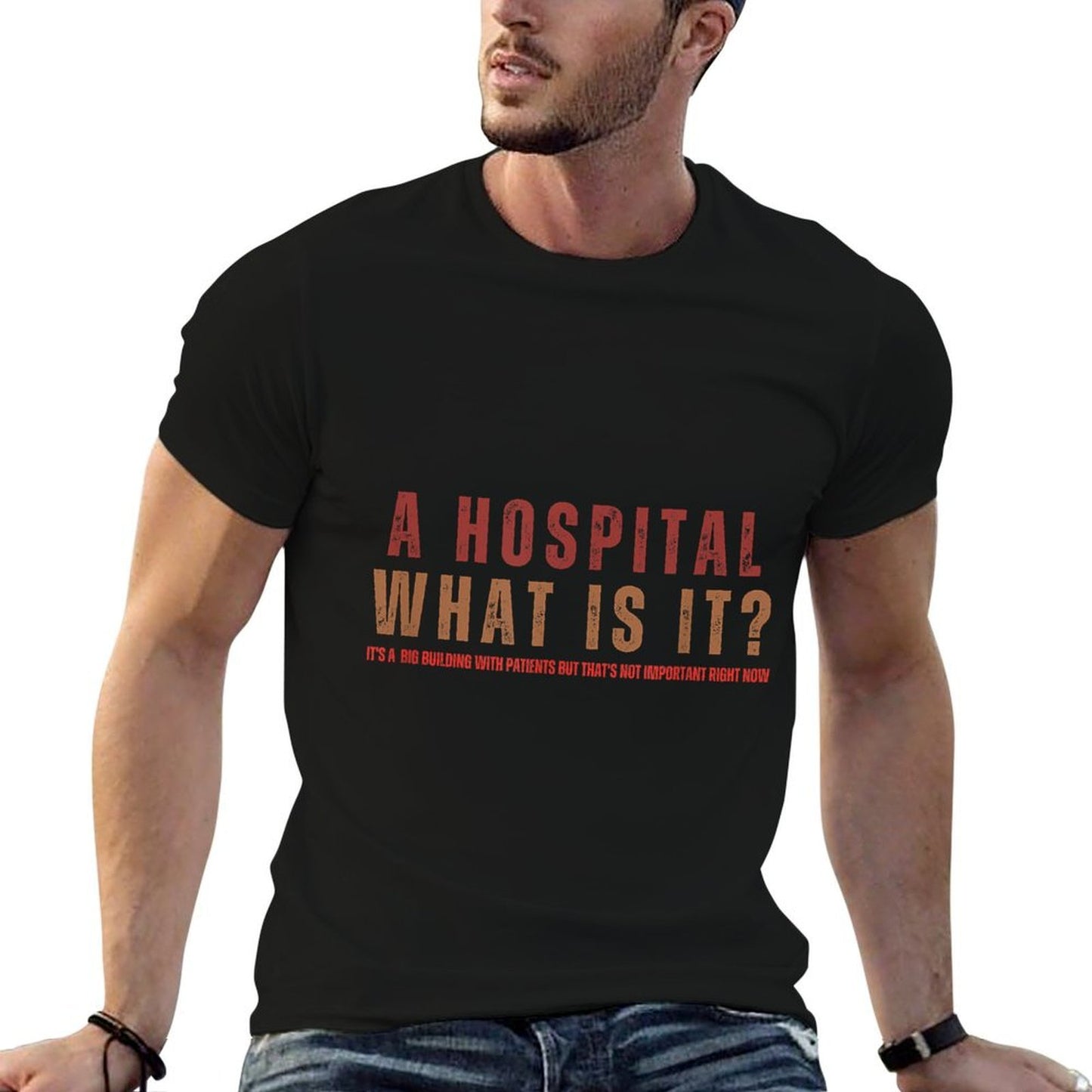 Airplane! Movie, Classic Cinema Funny, I Am Serious Ribbed Collar T-Shirt
