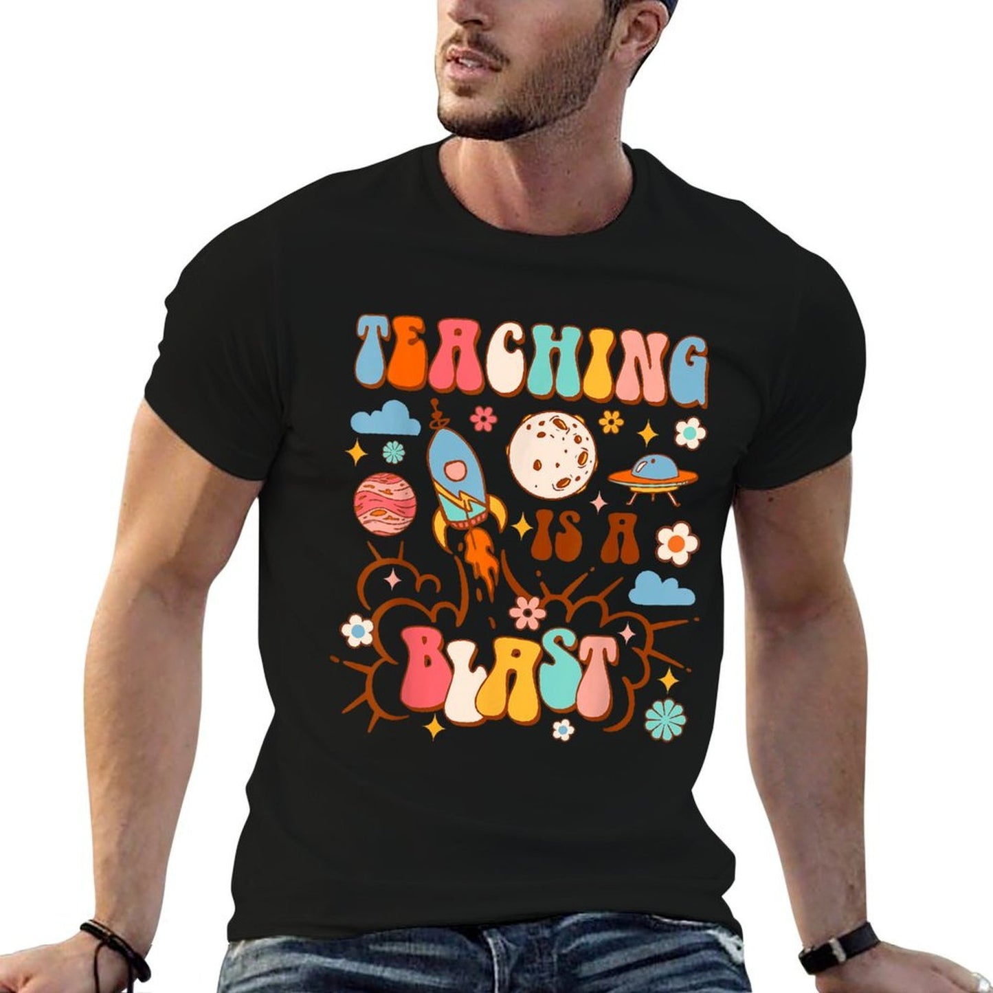 Teacher Life Teaching Space Astronomy Teaching Is A Blast Vintage-inspired T-Shirt