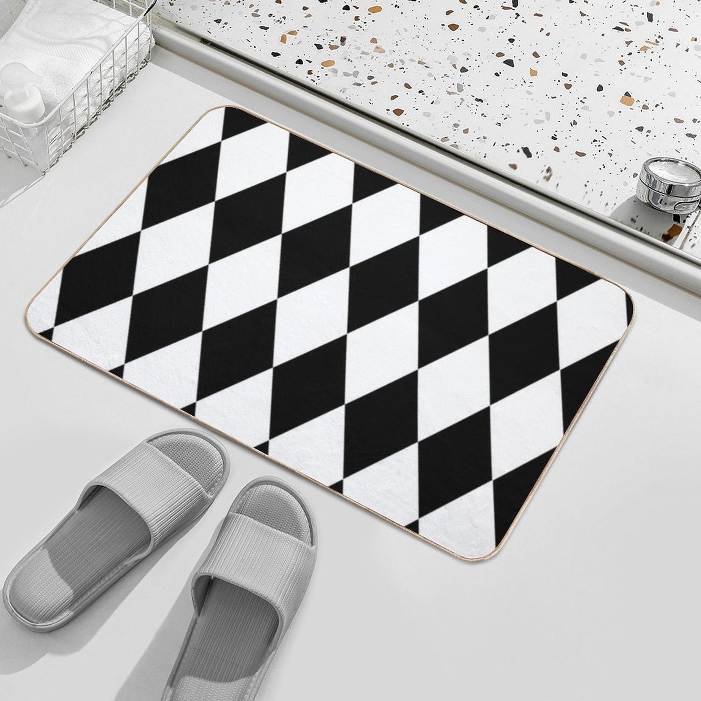 Harlequin Diamonds Anti-Trip Bath Mat