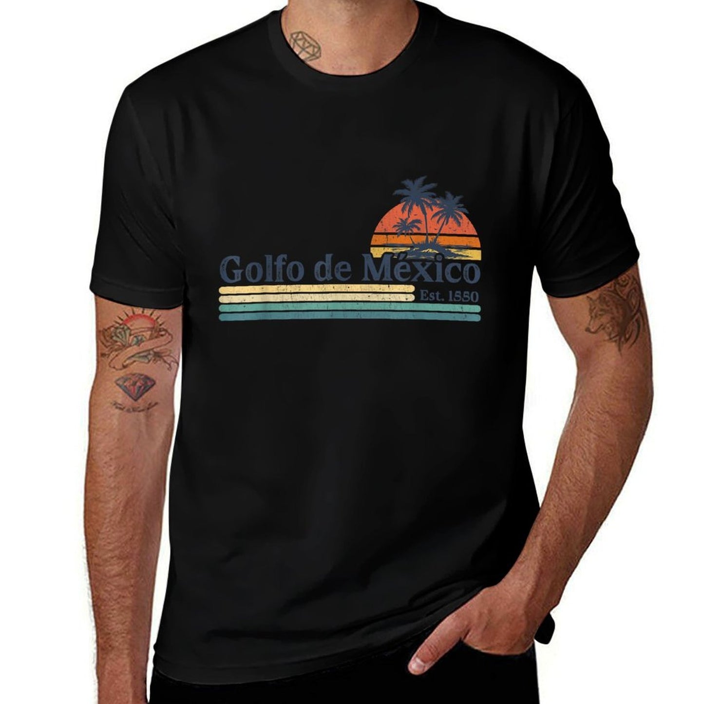 El Golfo De México Para Siempre, Gulf Of Mexico Est 1550 Lightweight T-Shirt
