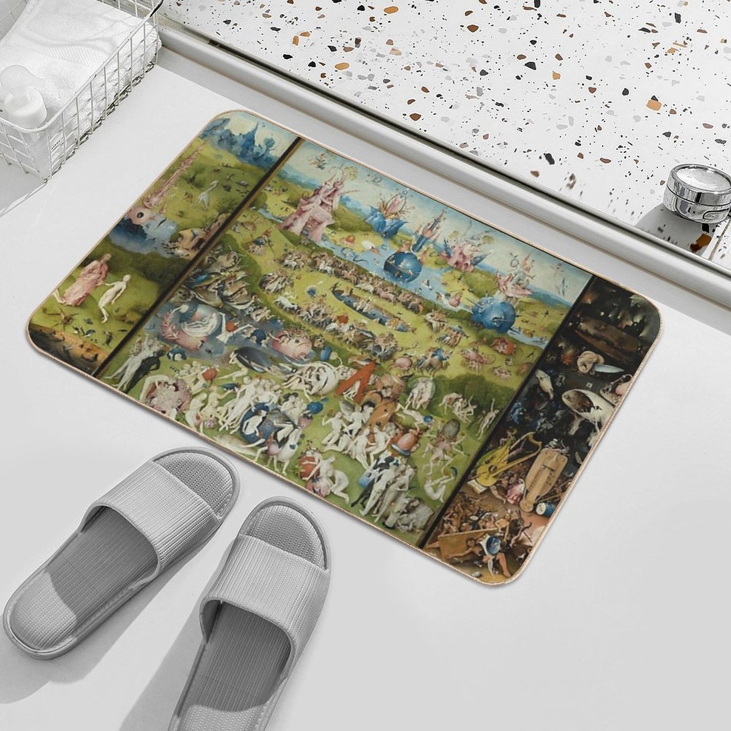 The Garden of Earthly Delights - Hieronymus Bosch Easy Maintenance Bath Mat