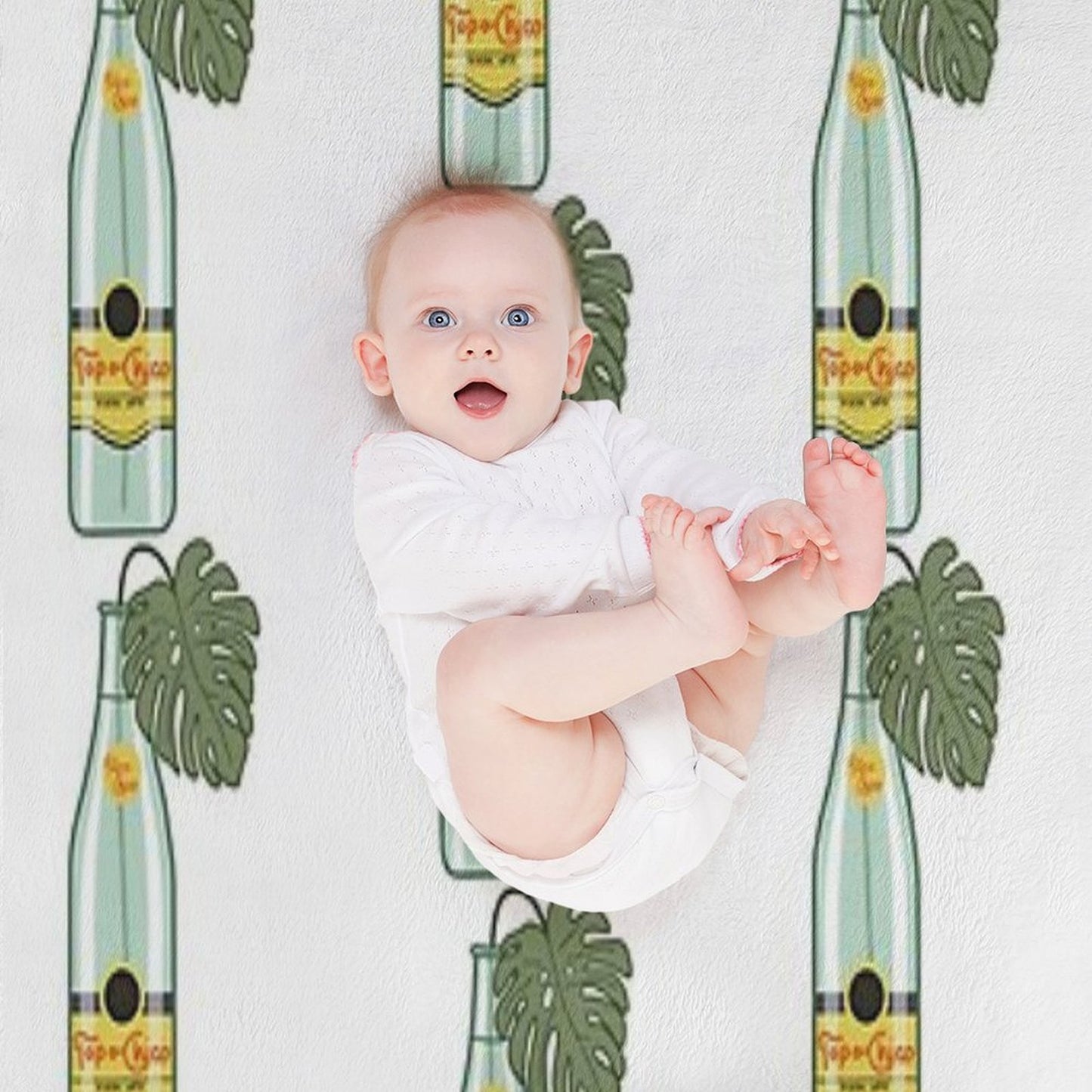 Monstera Topo Chico Shrink-resistant Throw Blanket