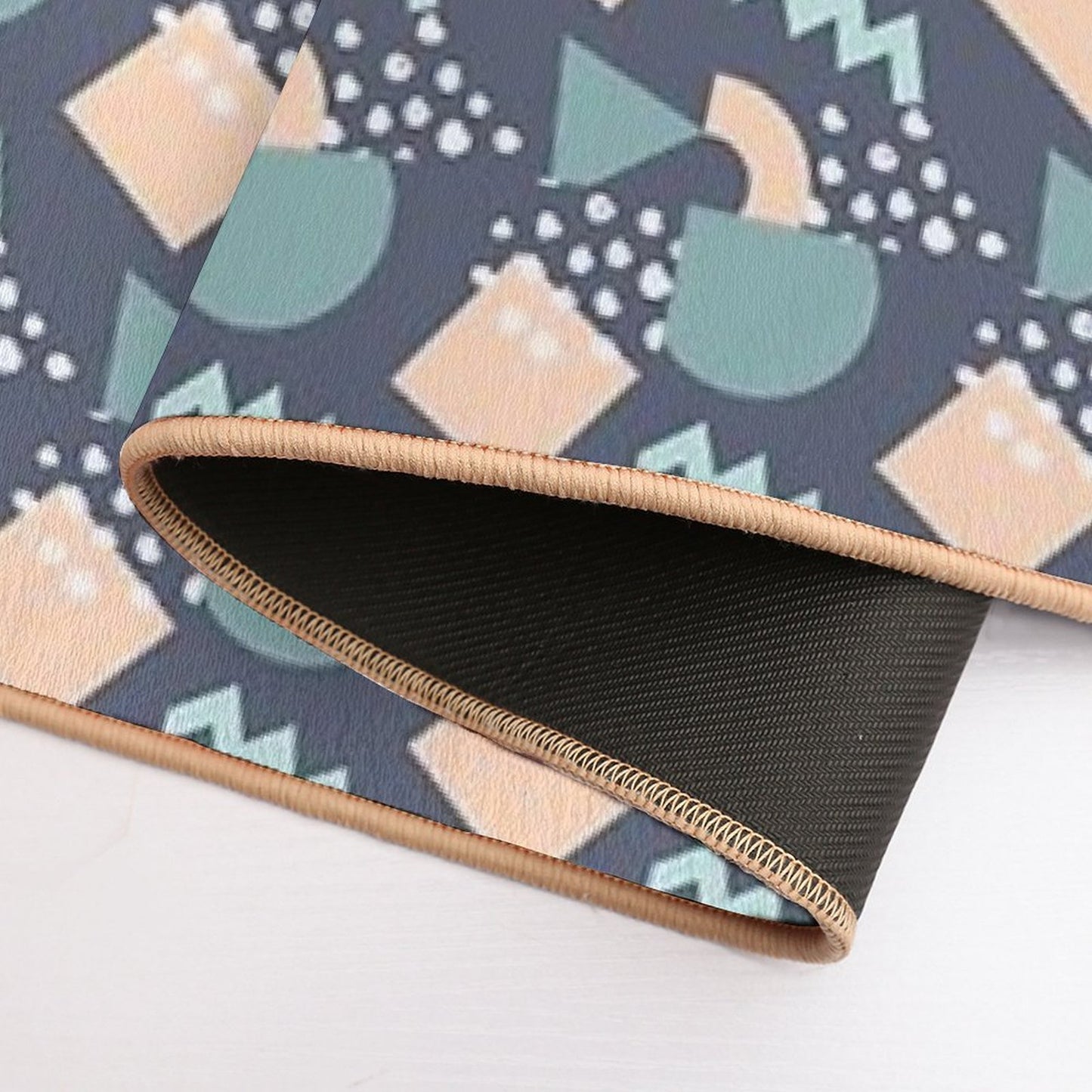 A Take on Modern Art with Triangles, Circles, Squares And Dots Rapid-Drying Bath Mat