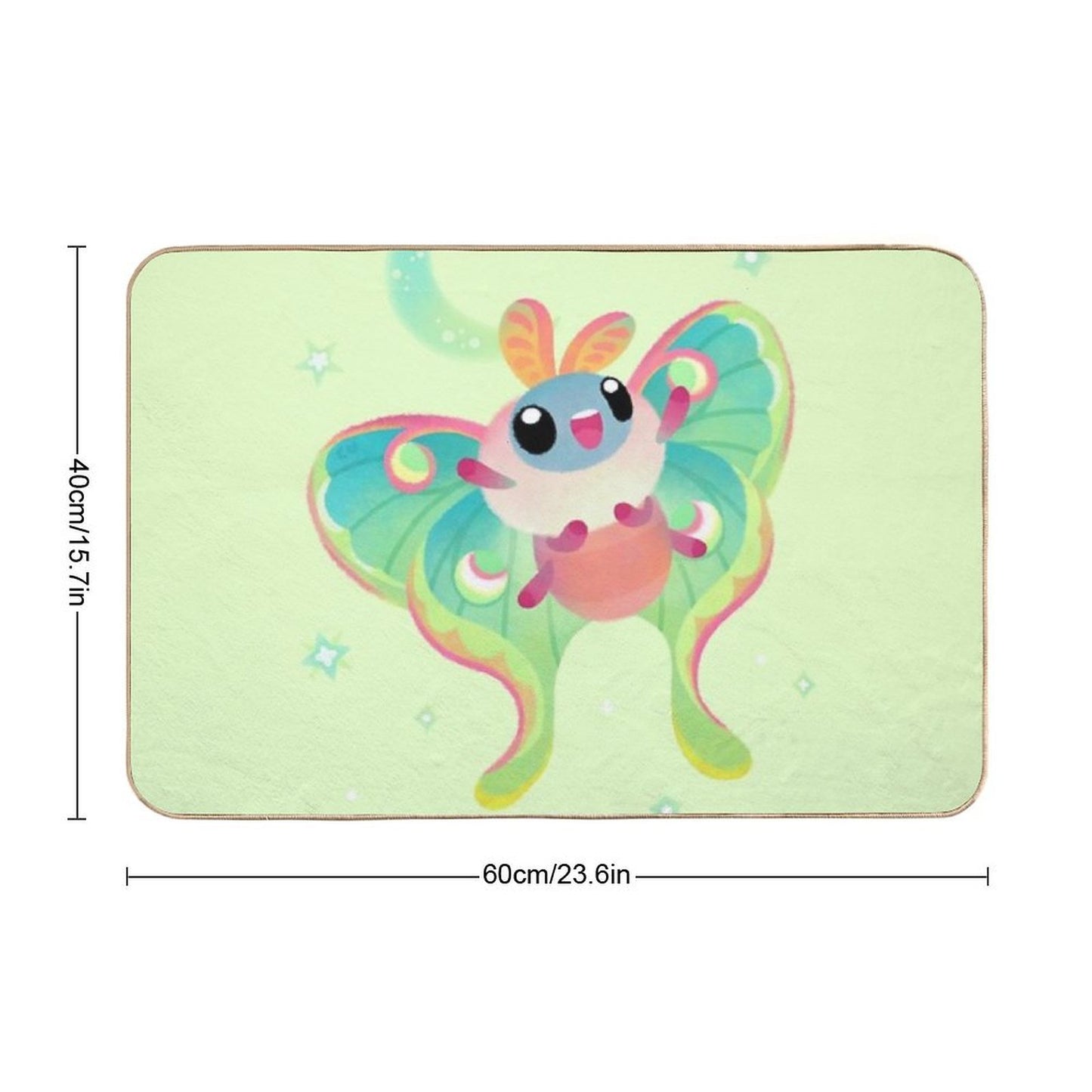 Luna Moth Odorless Bath Mat
