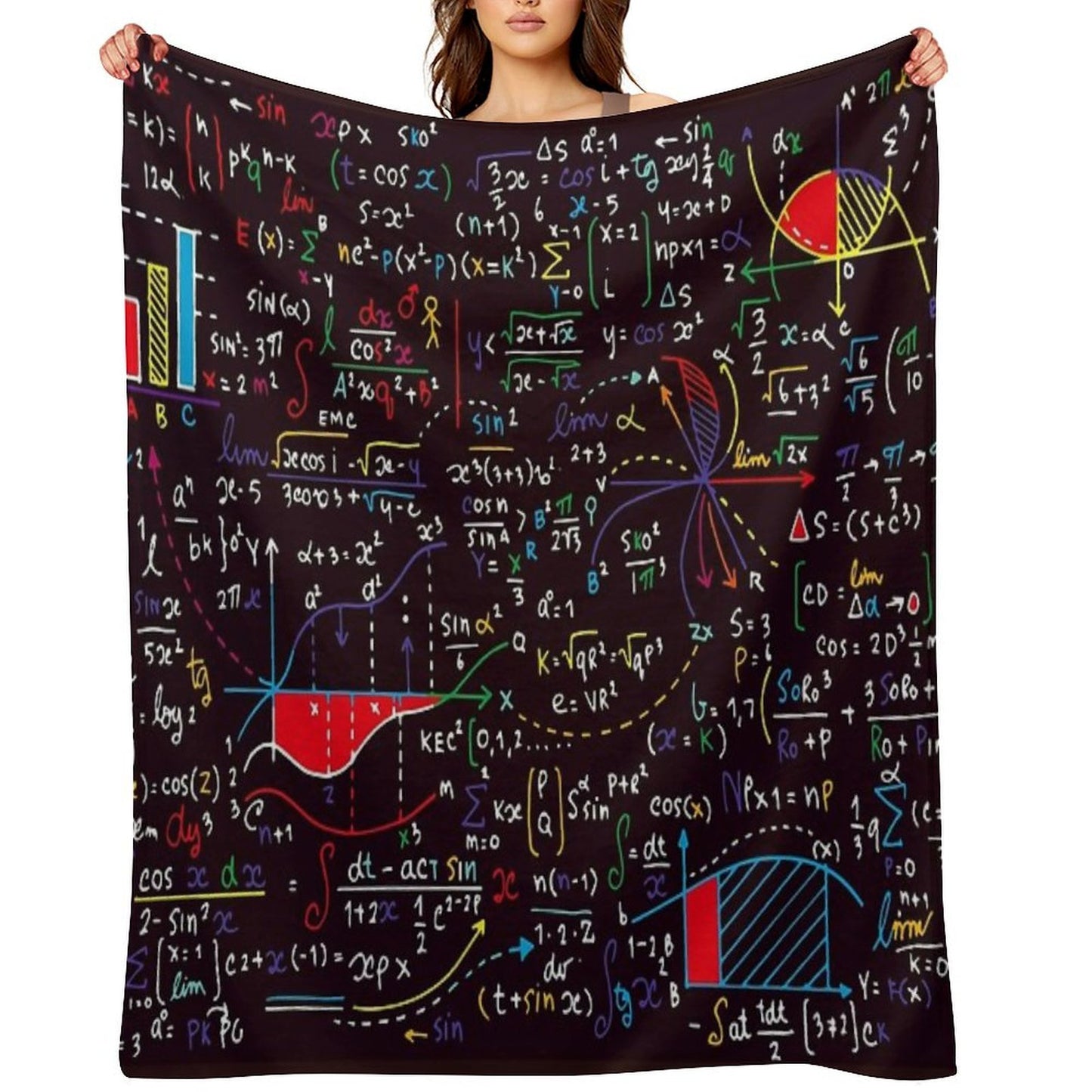 Colorful Math Design All-season Throw Blanket