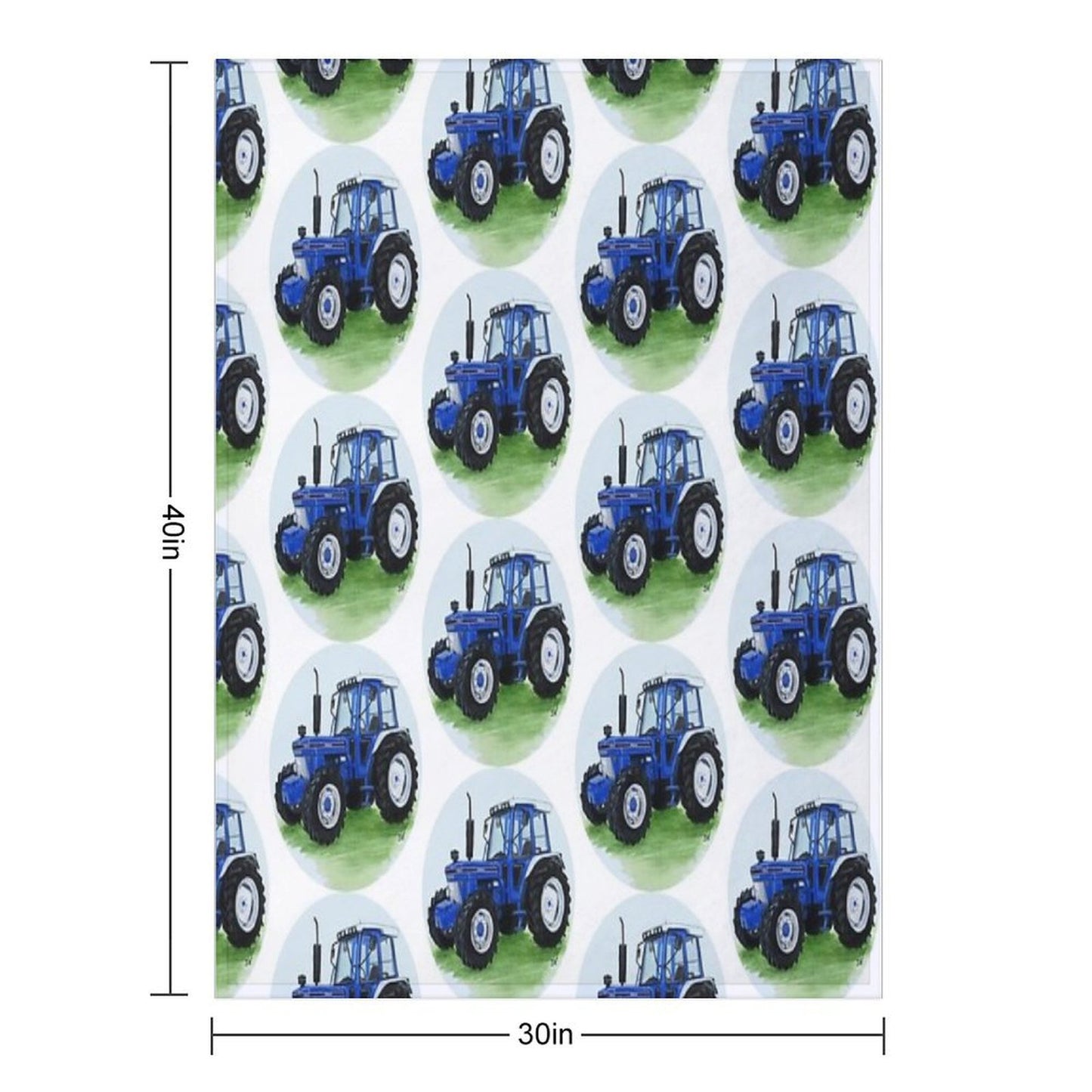 Blue Classic Tractor Gift-ready Throw Blanket