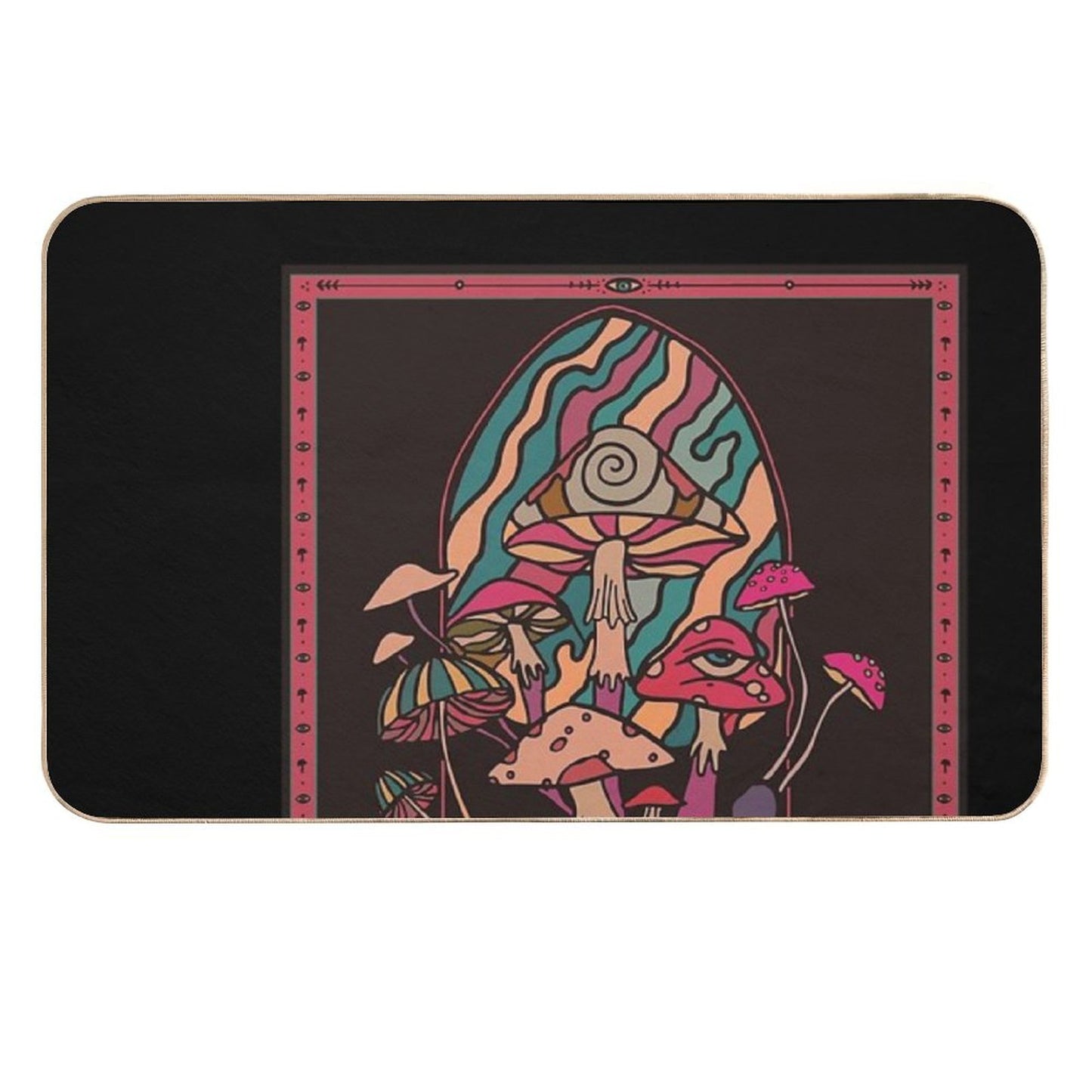 The Mushroom Tribe Garden of Shrooms Pet-Safe Bath Mat