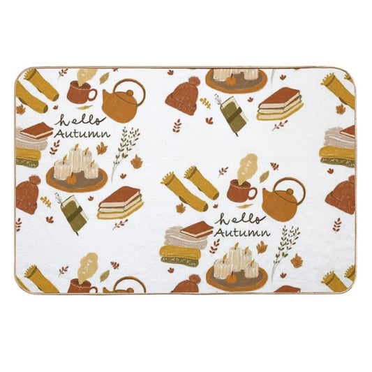 Autumn Cozy Vibes  Stain-Proof Bath Mat