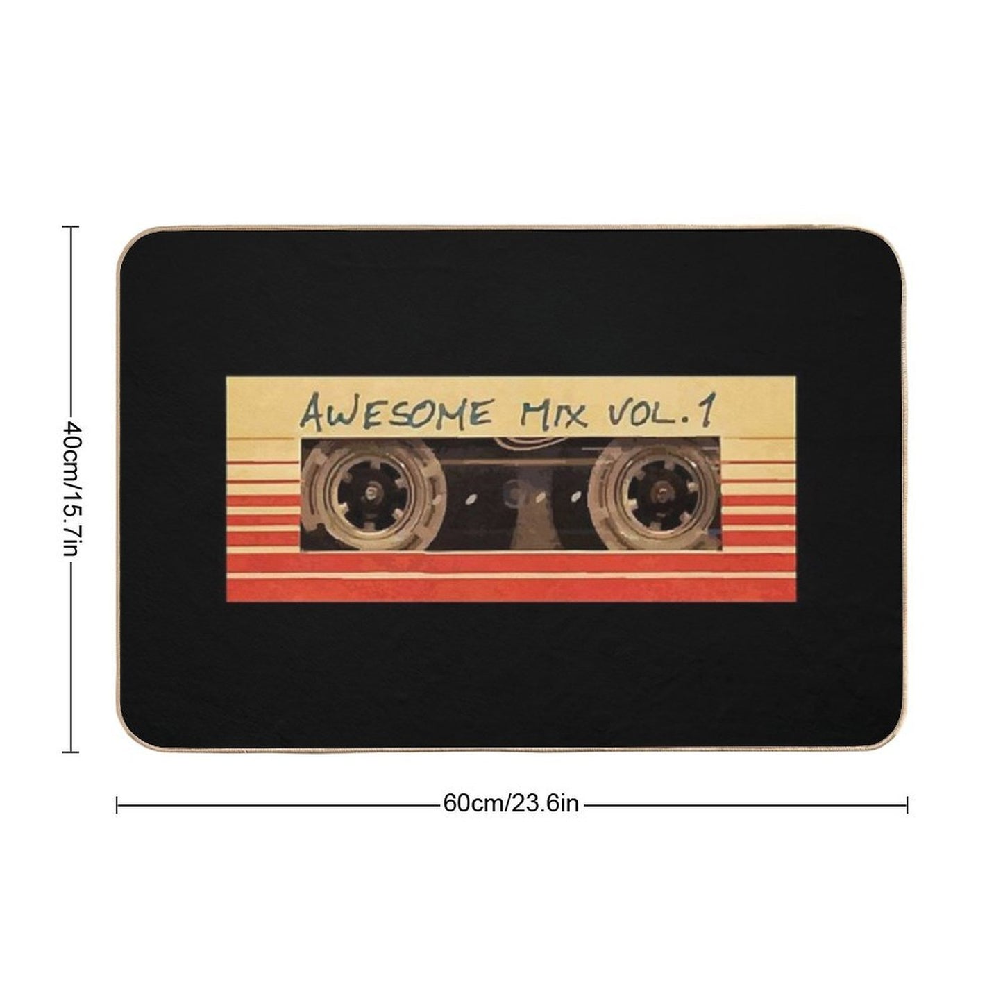 Awesome Mix Vol.1 (retro Cassette) Rapid-Drying Bath Mat