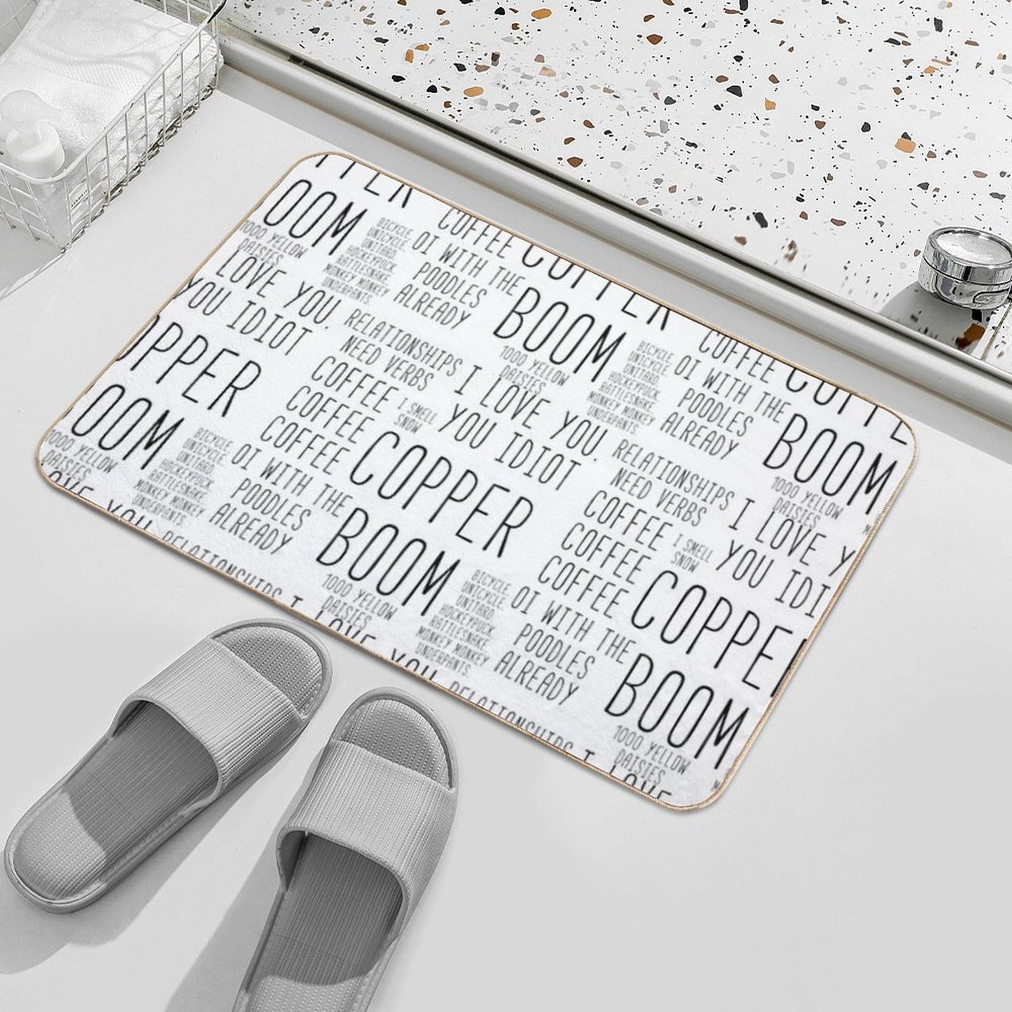 Coffee Coffee Coffee, Cooper Boom, Sticker Pack High-Traffic Bath Mat