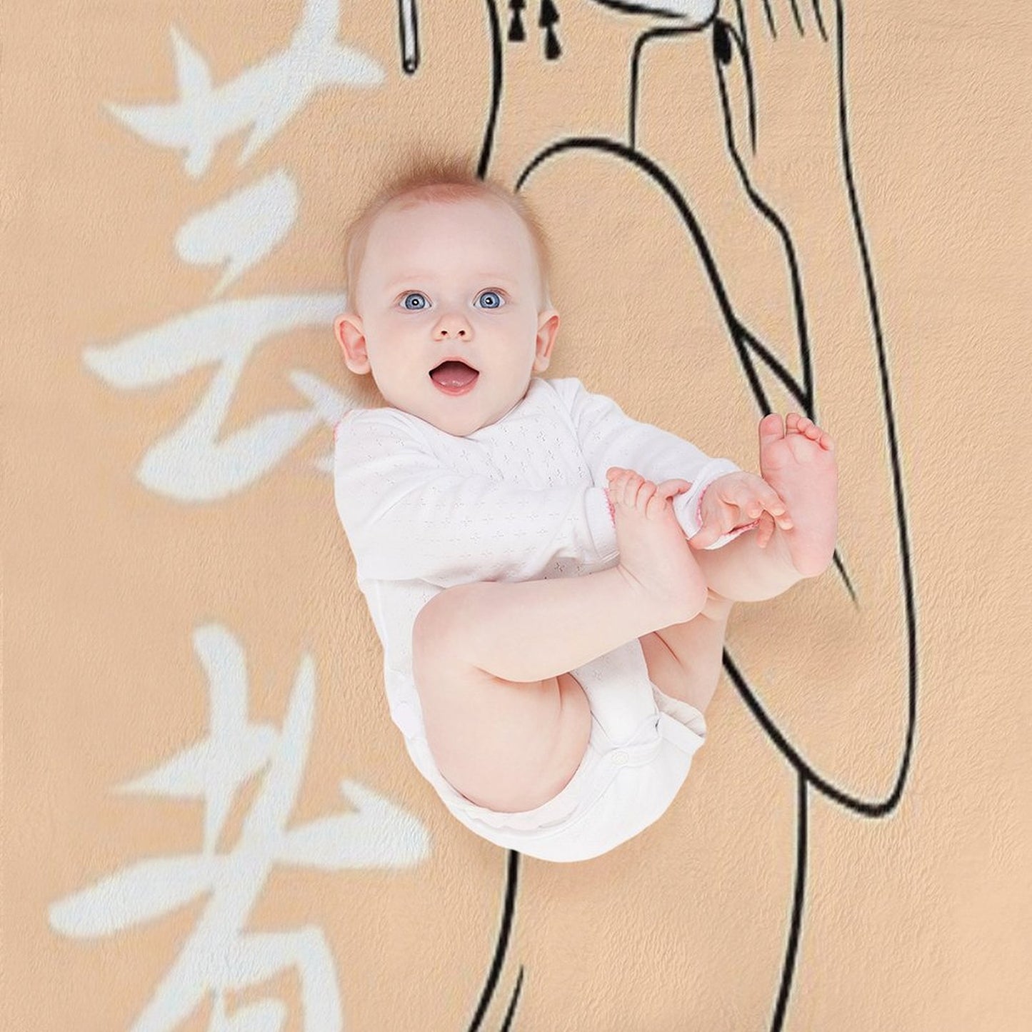 Geisha Nude Lightweight Throw Blanket