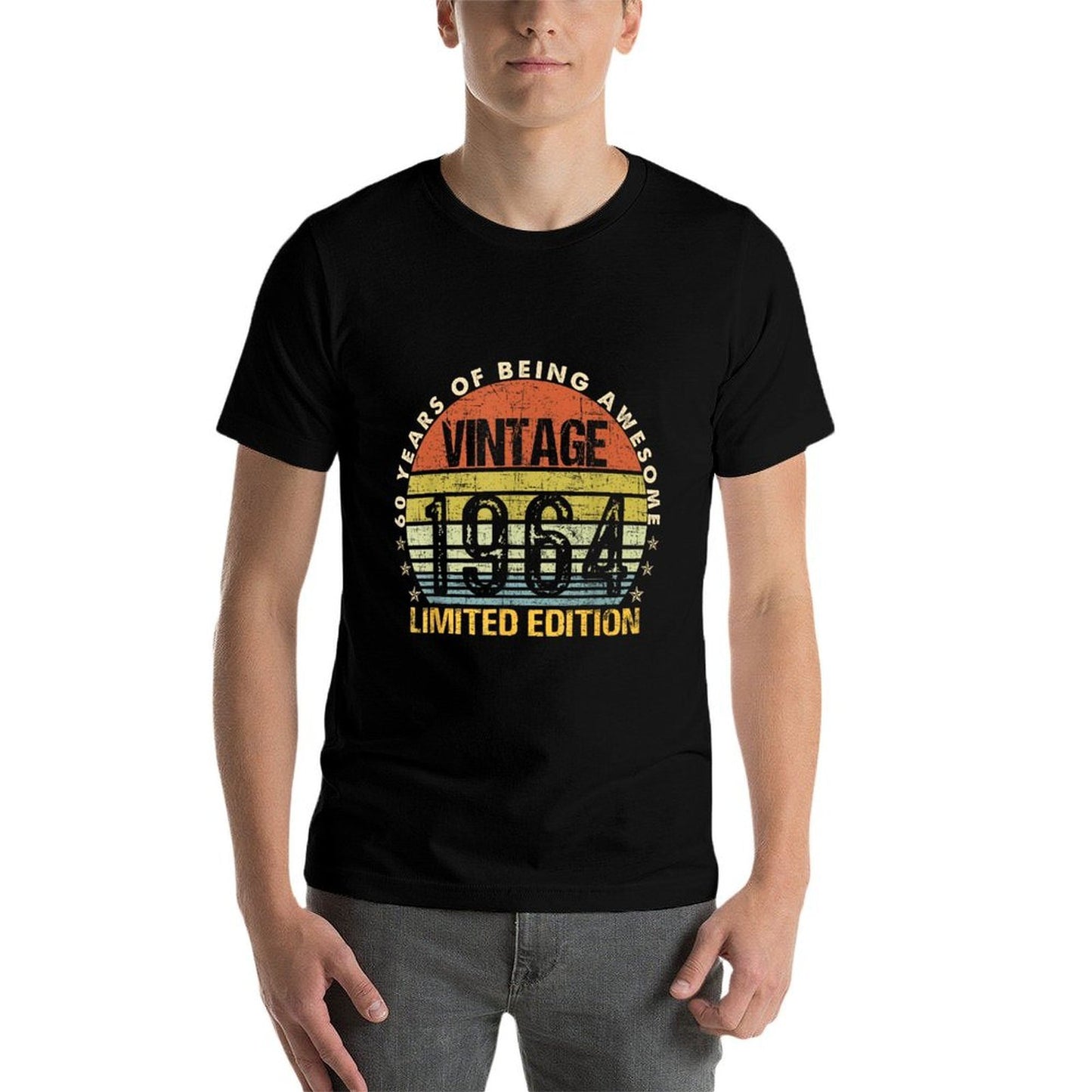 Vintage 1964 Limited Edition 60 Year Old 60th Birthday Trendy Pattern T-Shirt