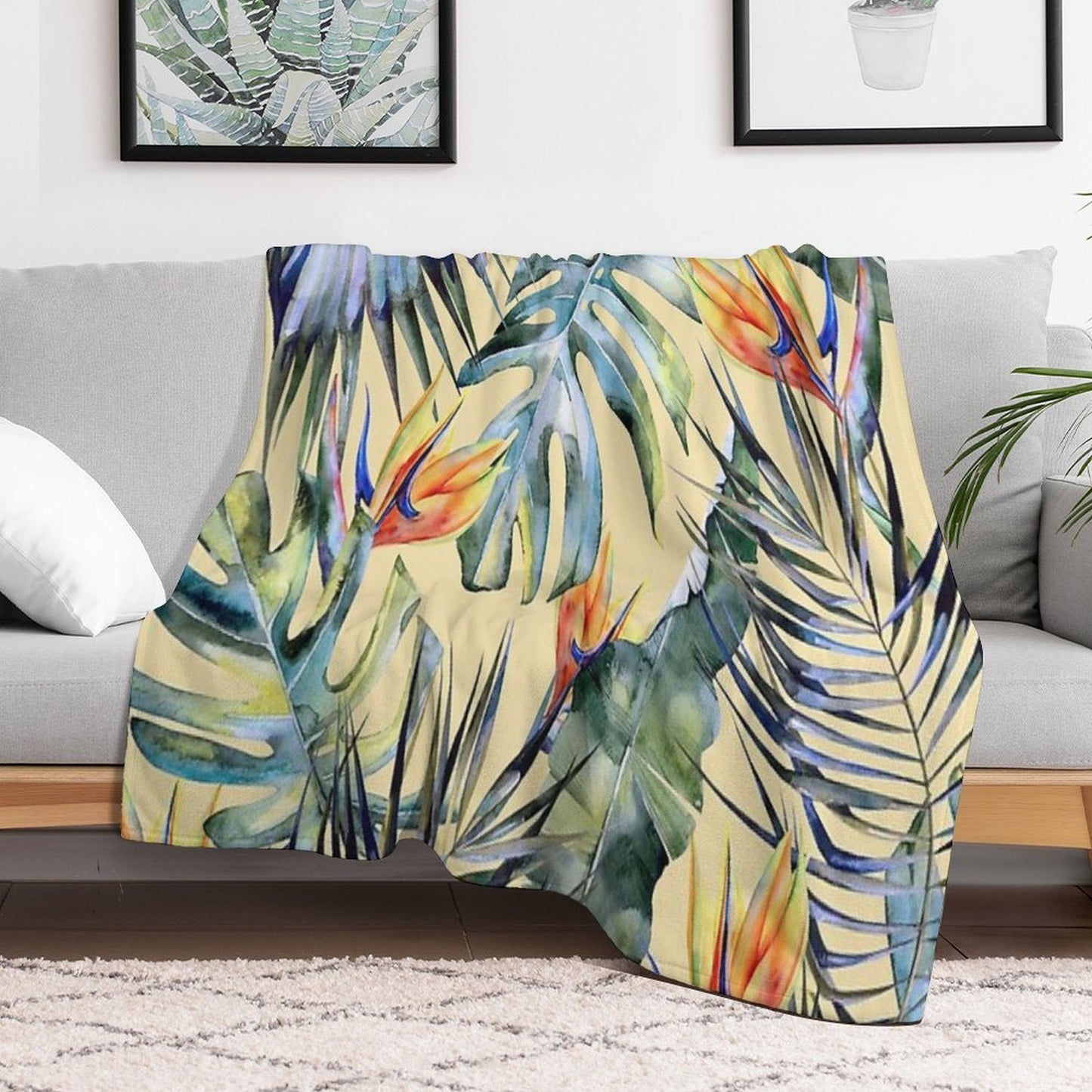 TROPICAL GARDEN 4 Anti-pilling Throw Blanket
