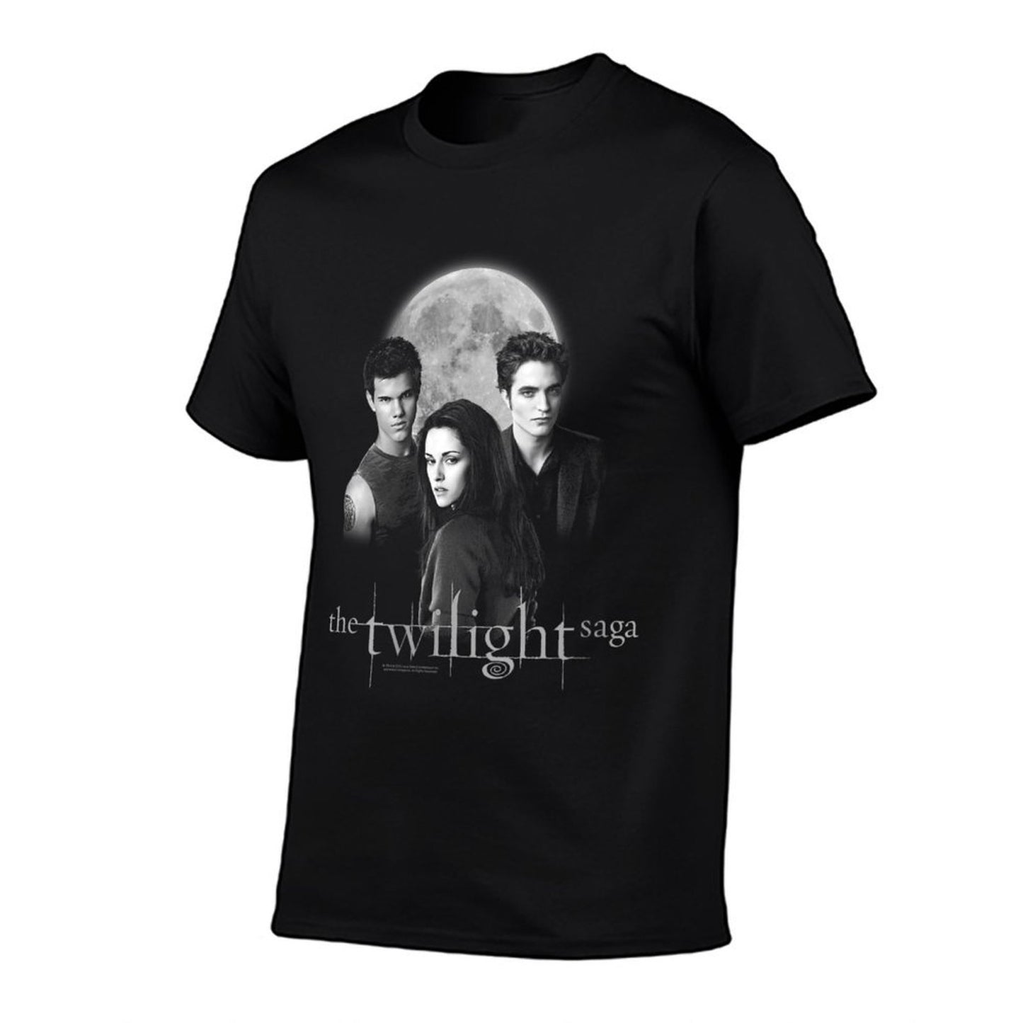 Womens Twilight Saga Black & White Photo Jacob, Bella, Edward Movie Fade-proof Color T-Shirt