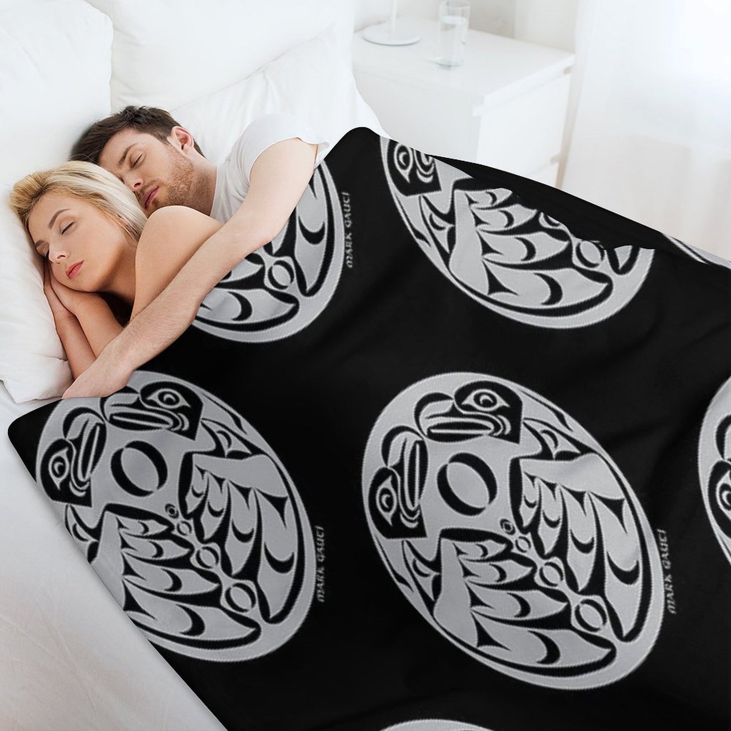 Coast Salish Eagle Multi-functional Throw Blanket