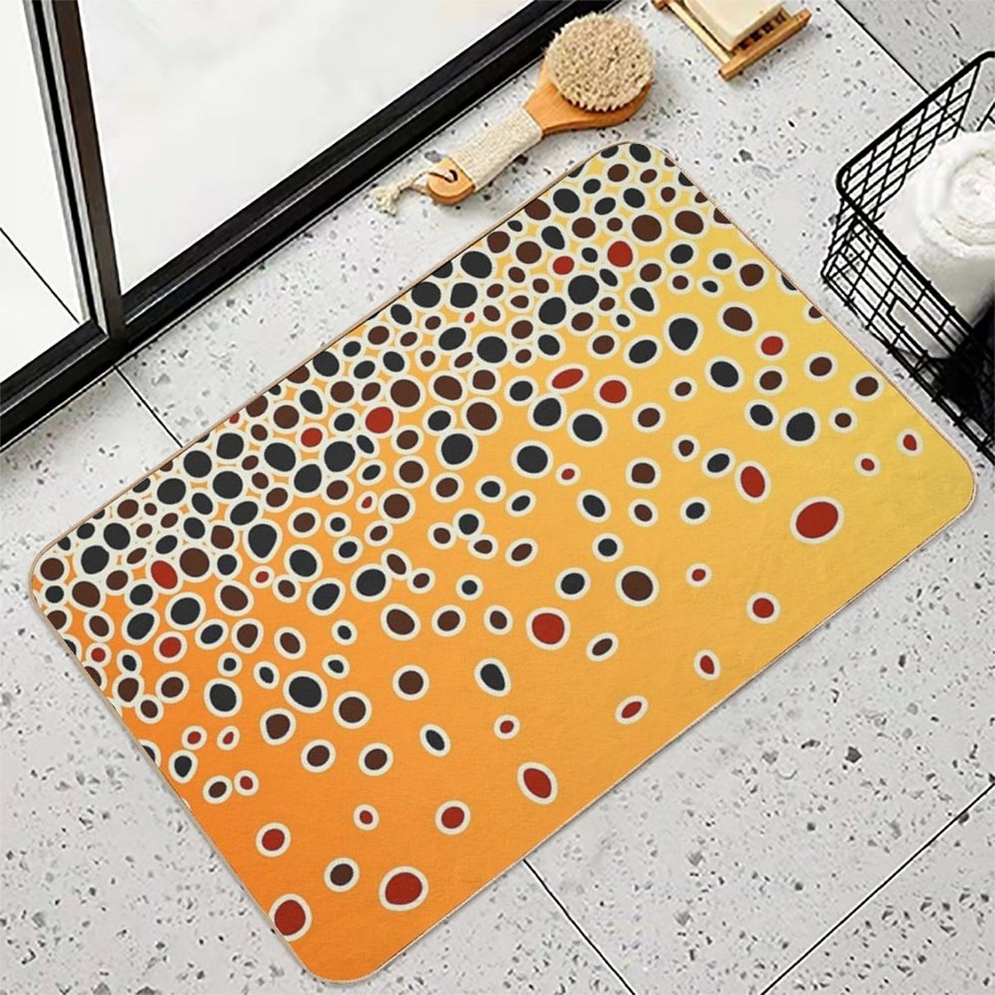 Brown Trout Skin Fade-Resistant Bath Mat
