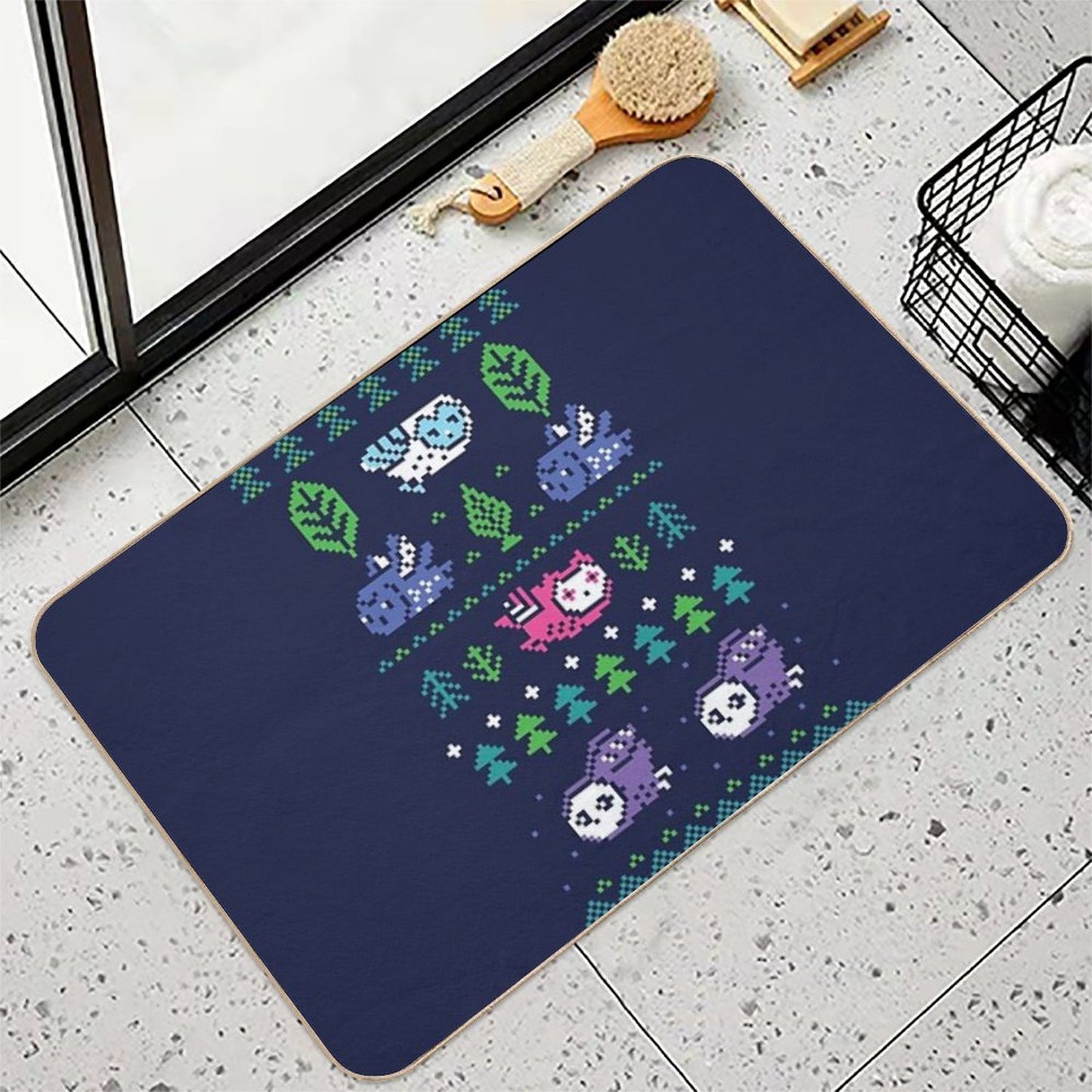 Faire Isle Owls Dirt-Trapping Bath Mat