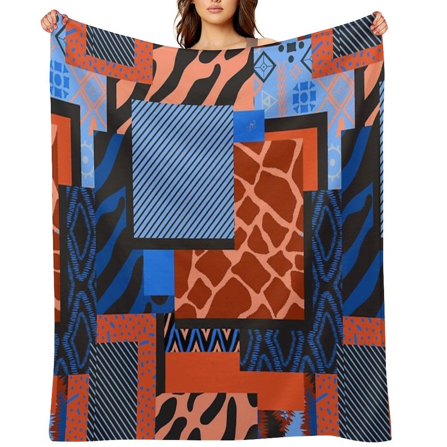 Square Prints Comfort Throw Blanket