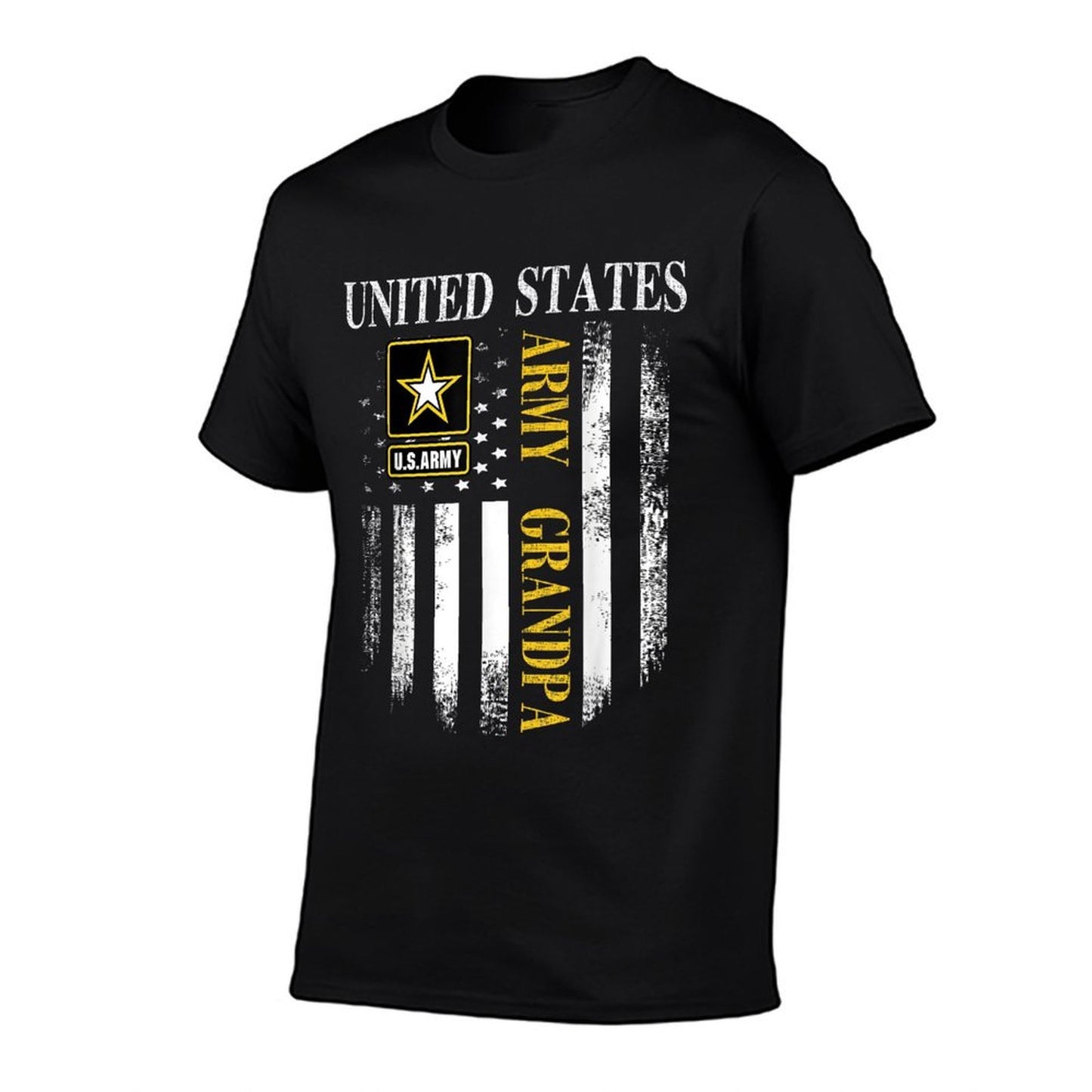 Vintage United States Army Grandpa With American Gift High-quality Stitching T-Shirt