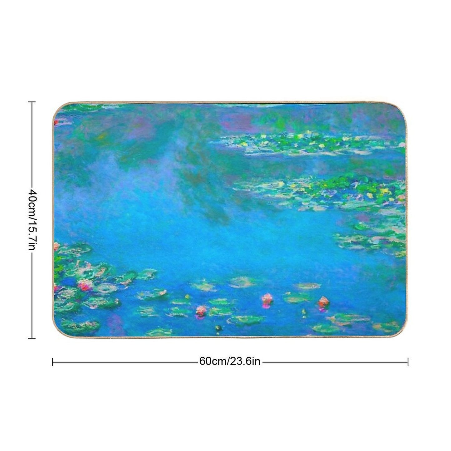 Claude Monet - Water Lilies,blue Water Lilies ,No.2,  Odorless Bath Mat