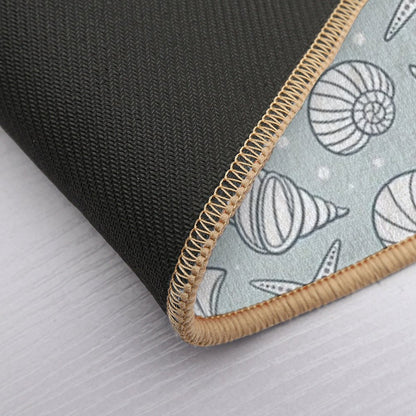 Cute Shells in The Ocean  Long-Lasting Bath Mat