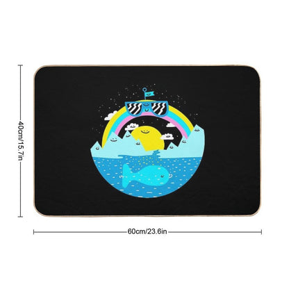 Rainbow Space World  Toxin-Free Bath Mat