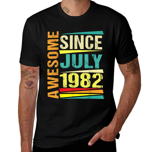 40 Years Old Gifts Legend Since July 1982 40th Birthday  Vintage-inspired T-Shirt
