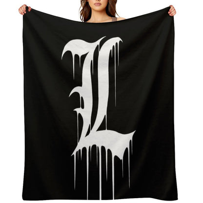 L Logo Travel-friendly Throw Blanket