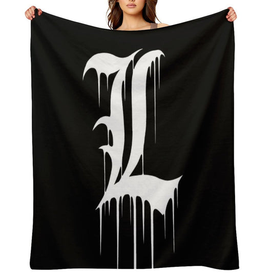 L Logo Travel-friendly Throw Blanket