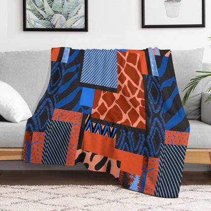 Square Prints Comfort Throw Blanket