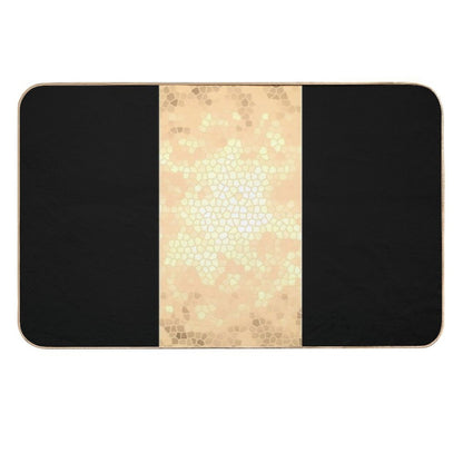 Elegant Gold And Black Design Durable Bath Mat