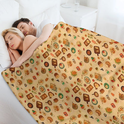 Dishes Wrinkle-free Throw Blanket