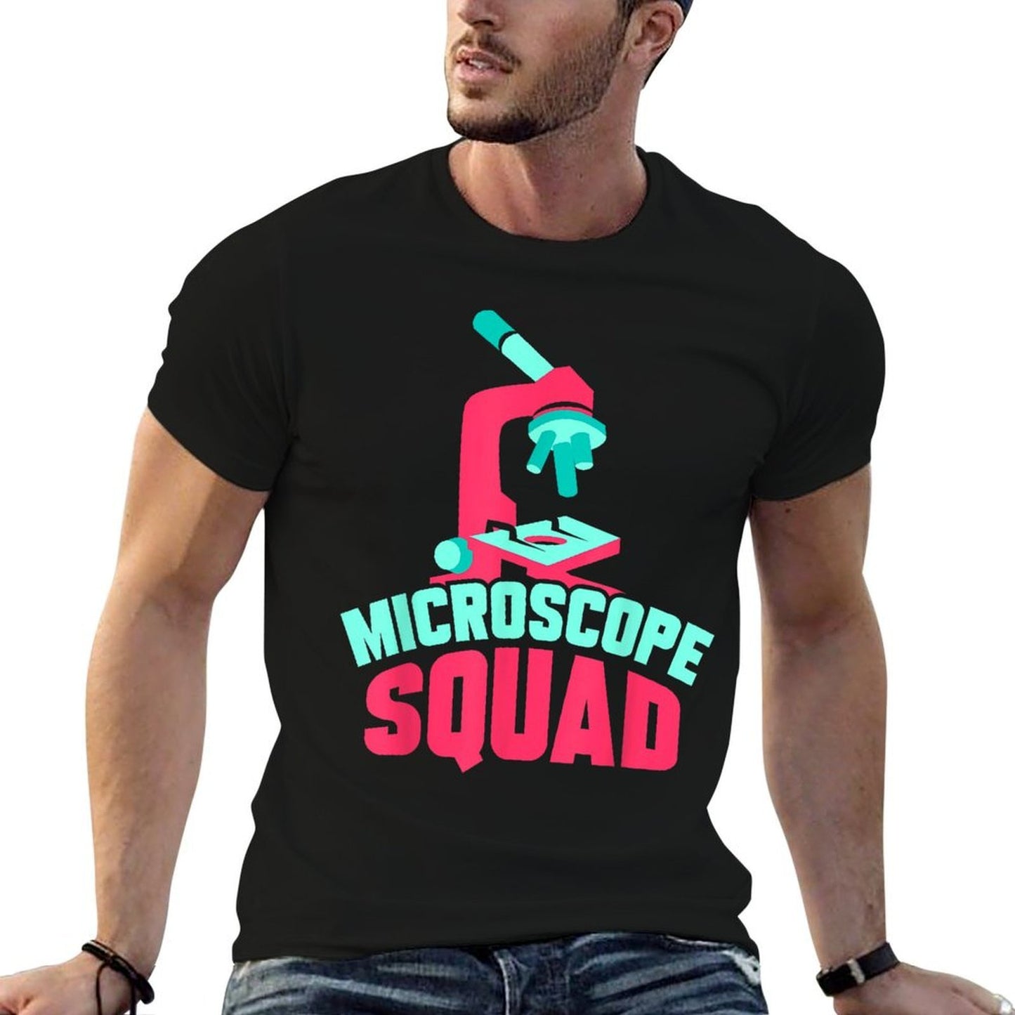 Microscope Squad Funny Sayings Microscopes Biologist  Stretchy T-Shirt