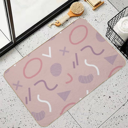 Abstract Design  Non-Slip Bath Mat