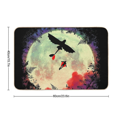 Dragon Moon  Repositionable Bath Mat
