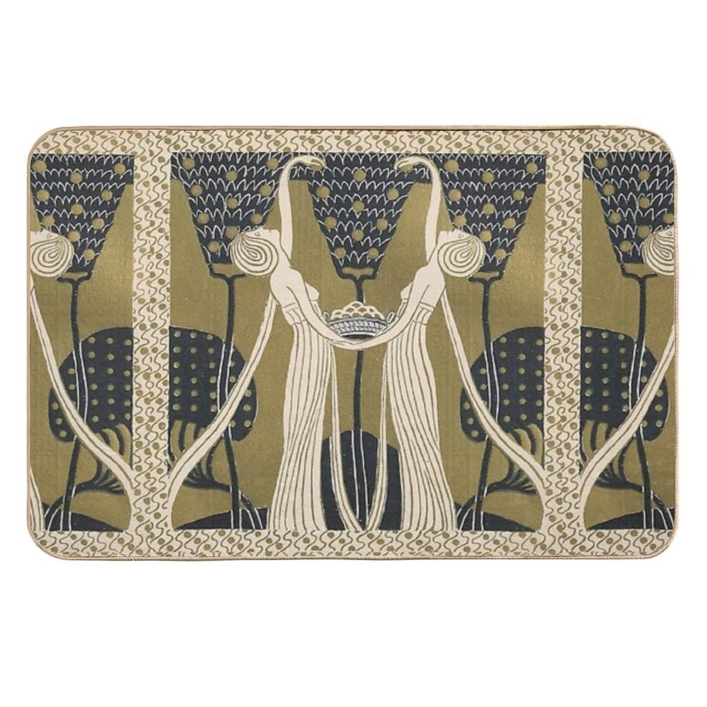 Art Nouveau Women  Easy To Clean Bath Mat