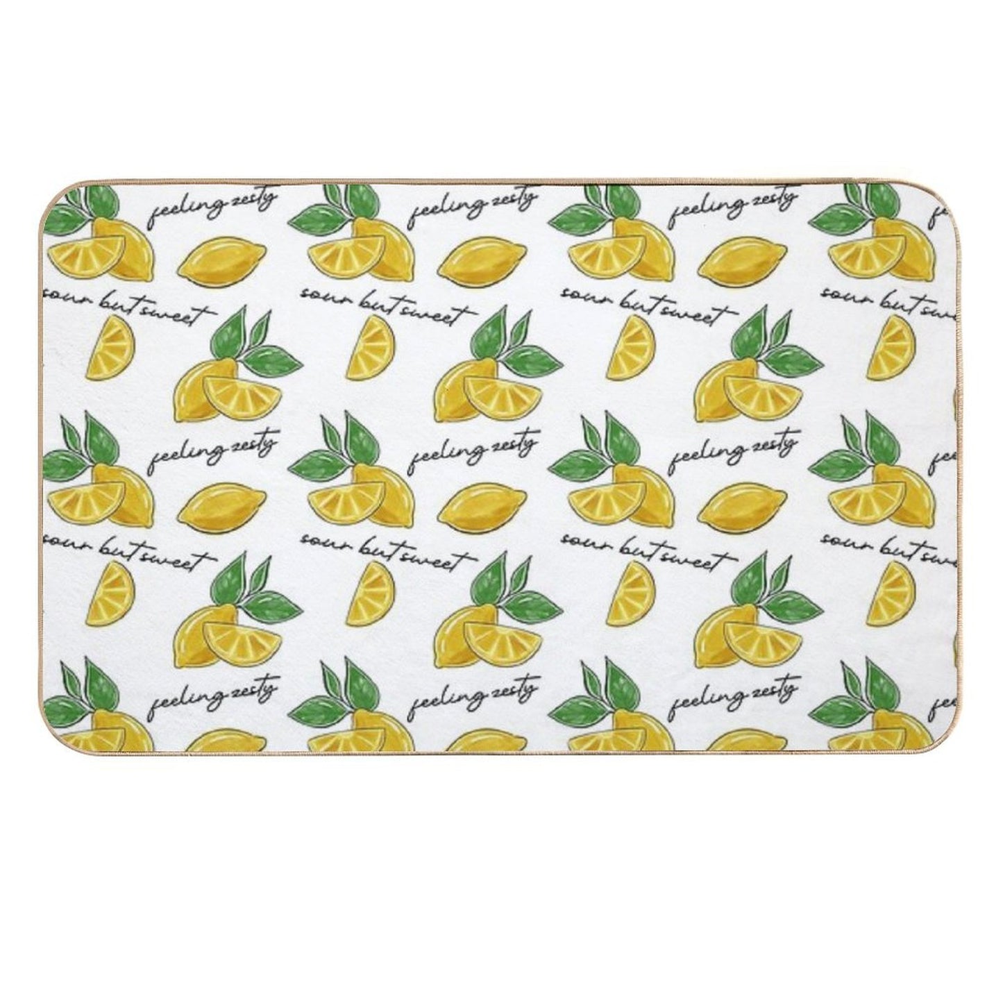 Lemons  Repositionable Bath Mat