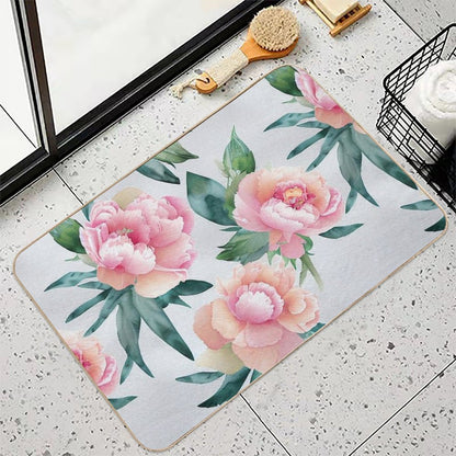 Flower Design, Flower Illustration  Absorbent Bath Mat