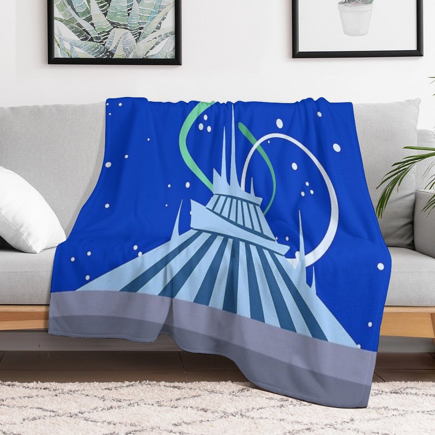 Space Mountain Wrinkle-free Throw Blanket